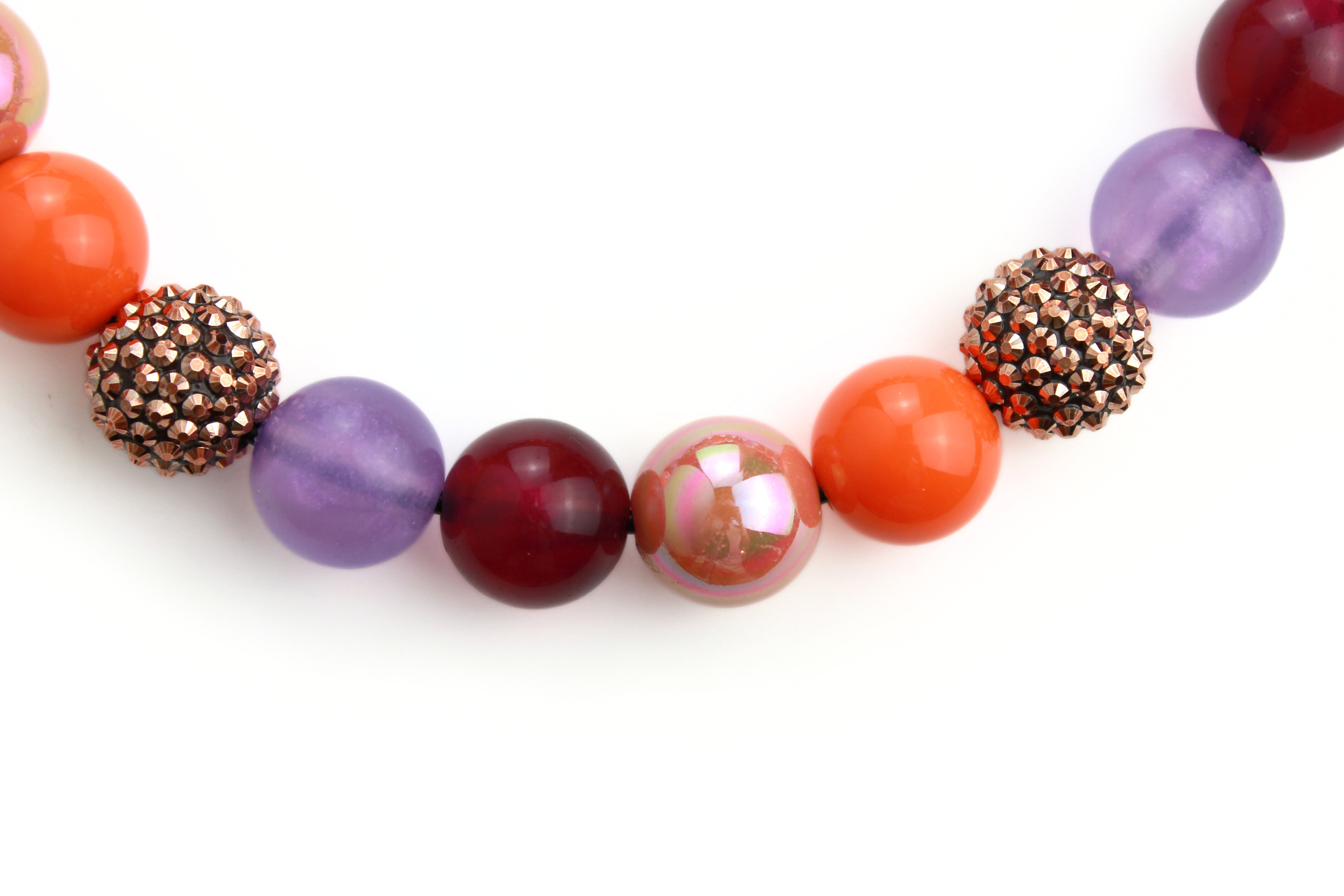 Autumn Sky Bead Dog Collar