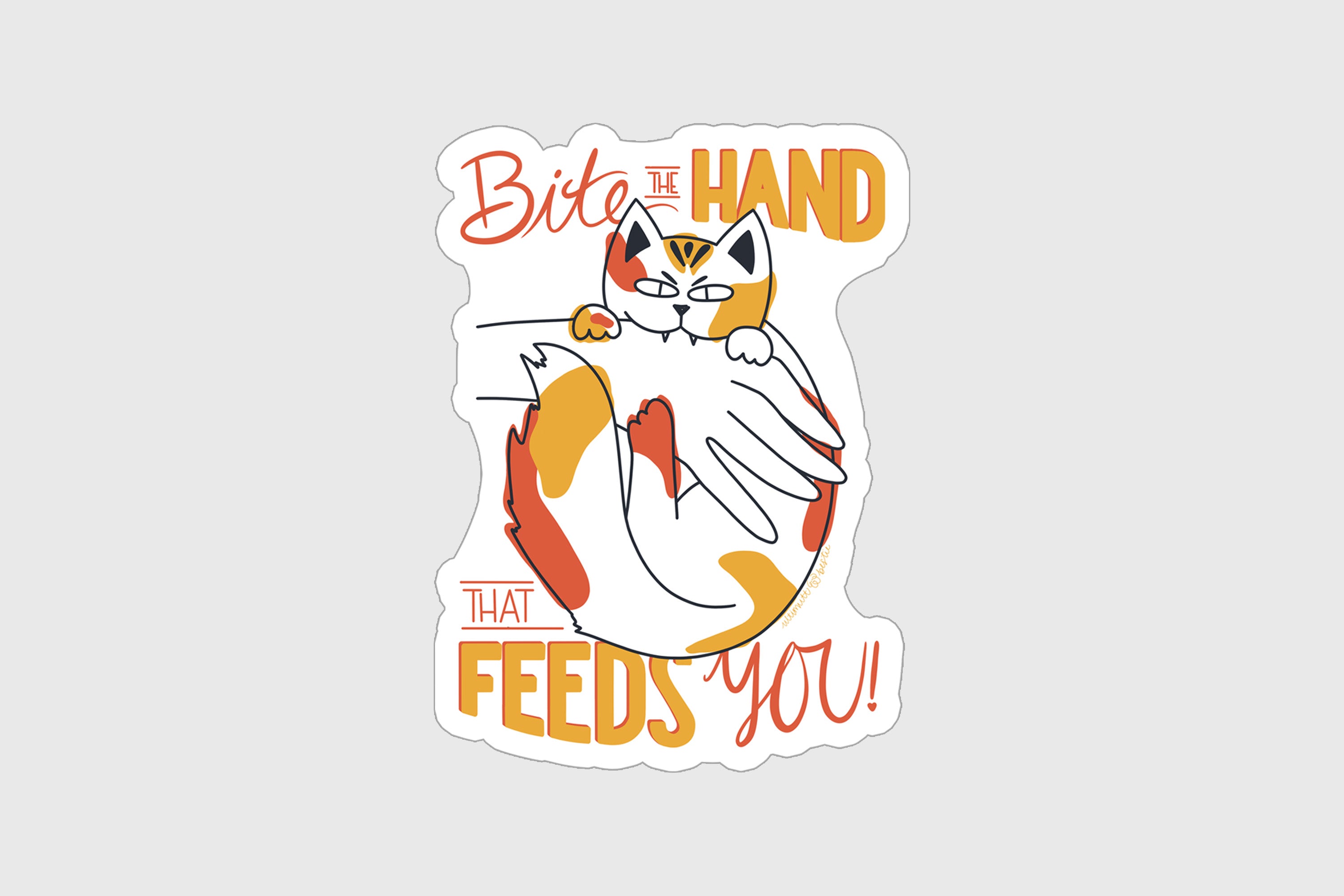 Bite the Hand Sticker