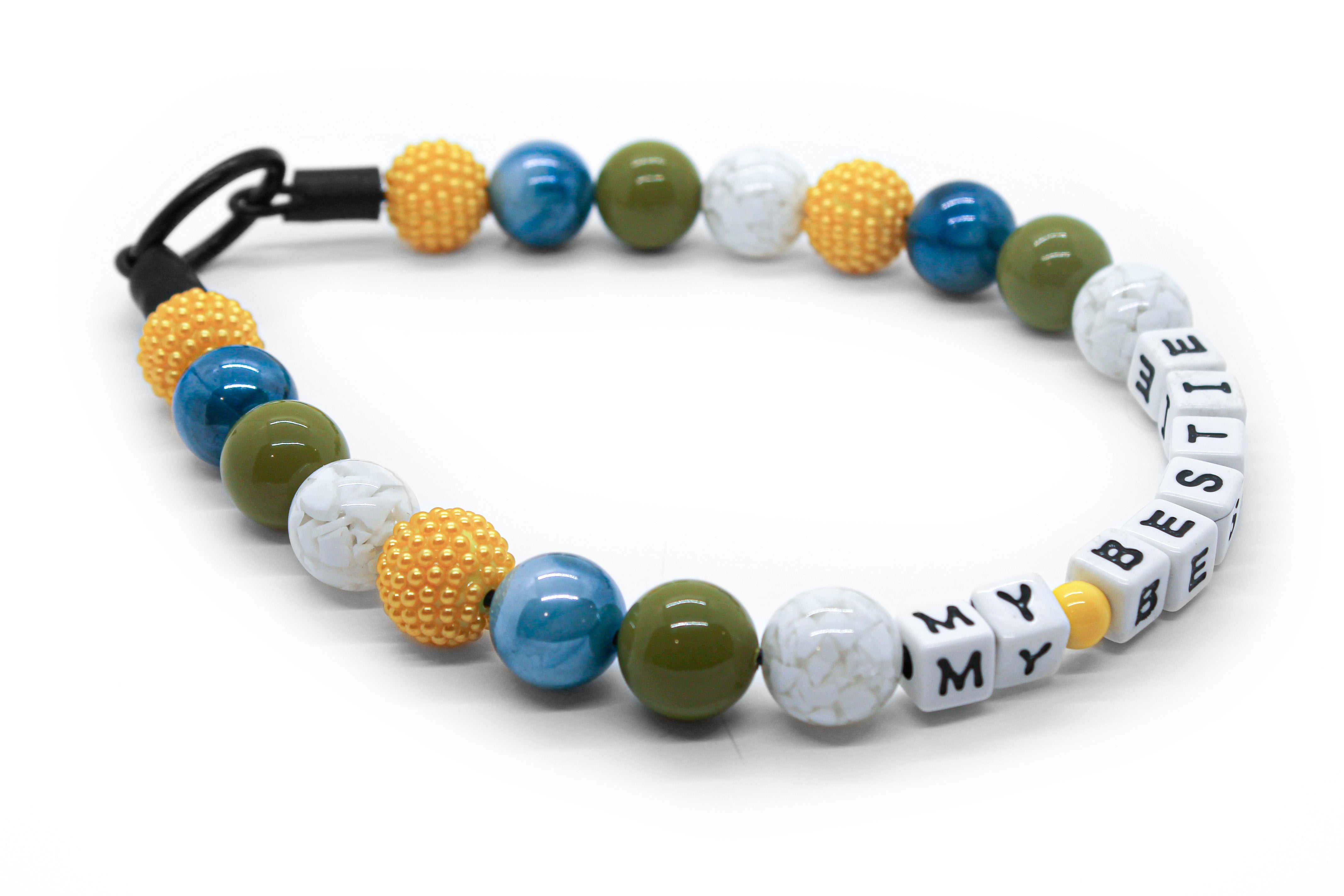 Bloomin Peacock Dog Bead Collar