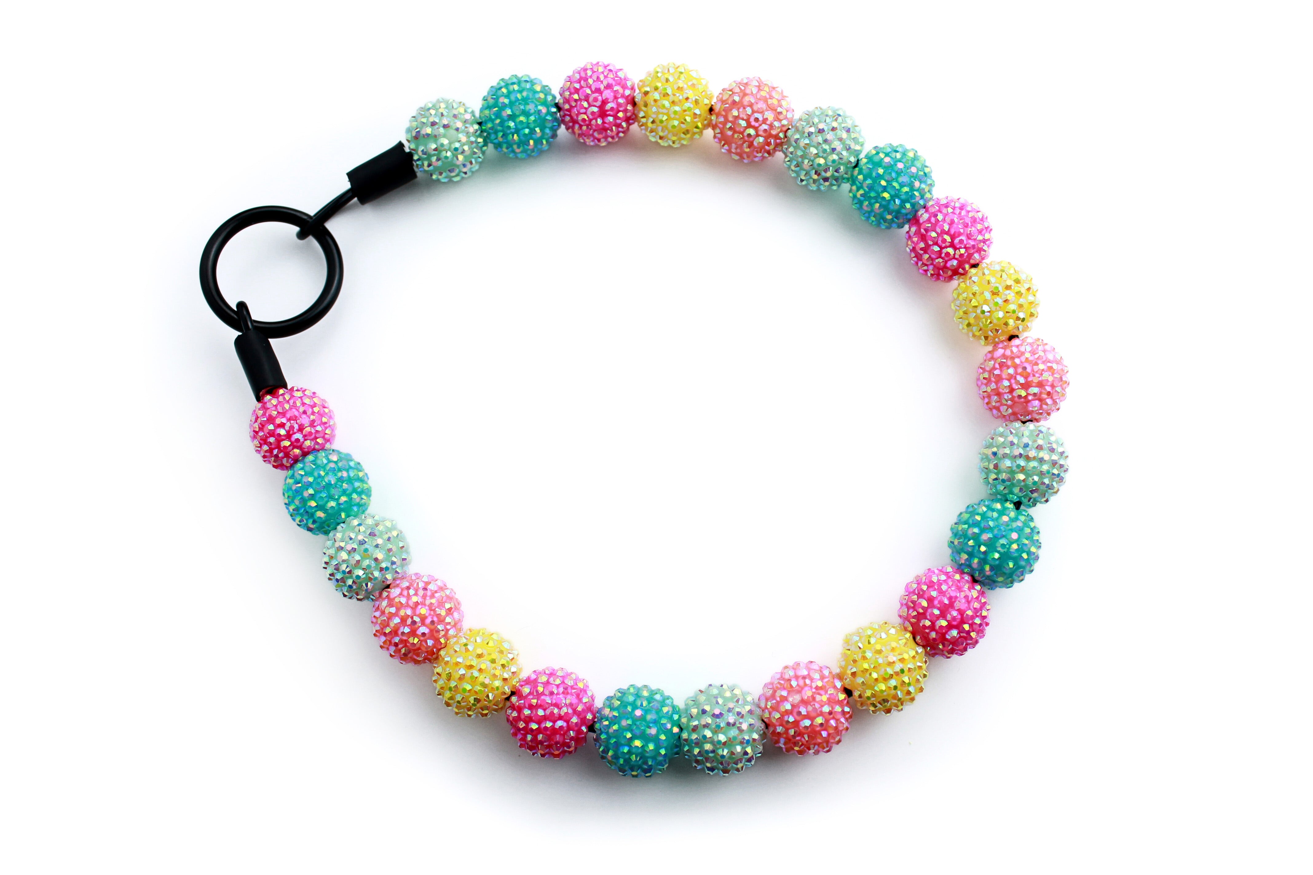 Candy Land Glam Bead Dog Collar