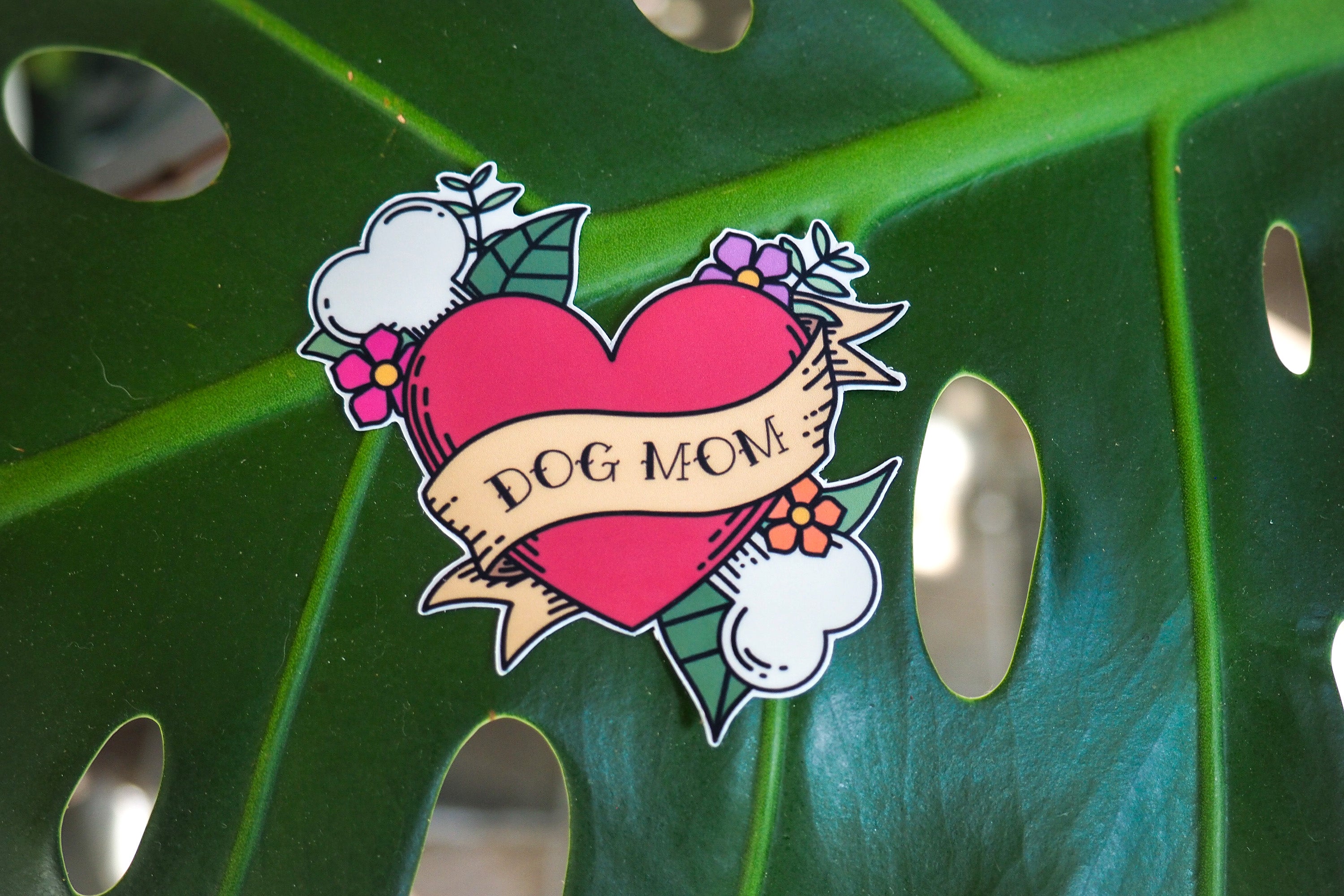Retro Dog Mom Sticker