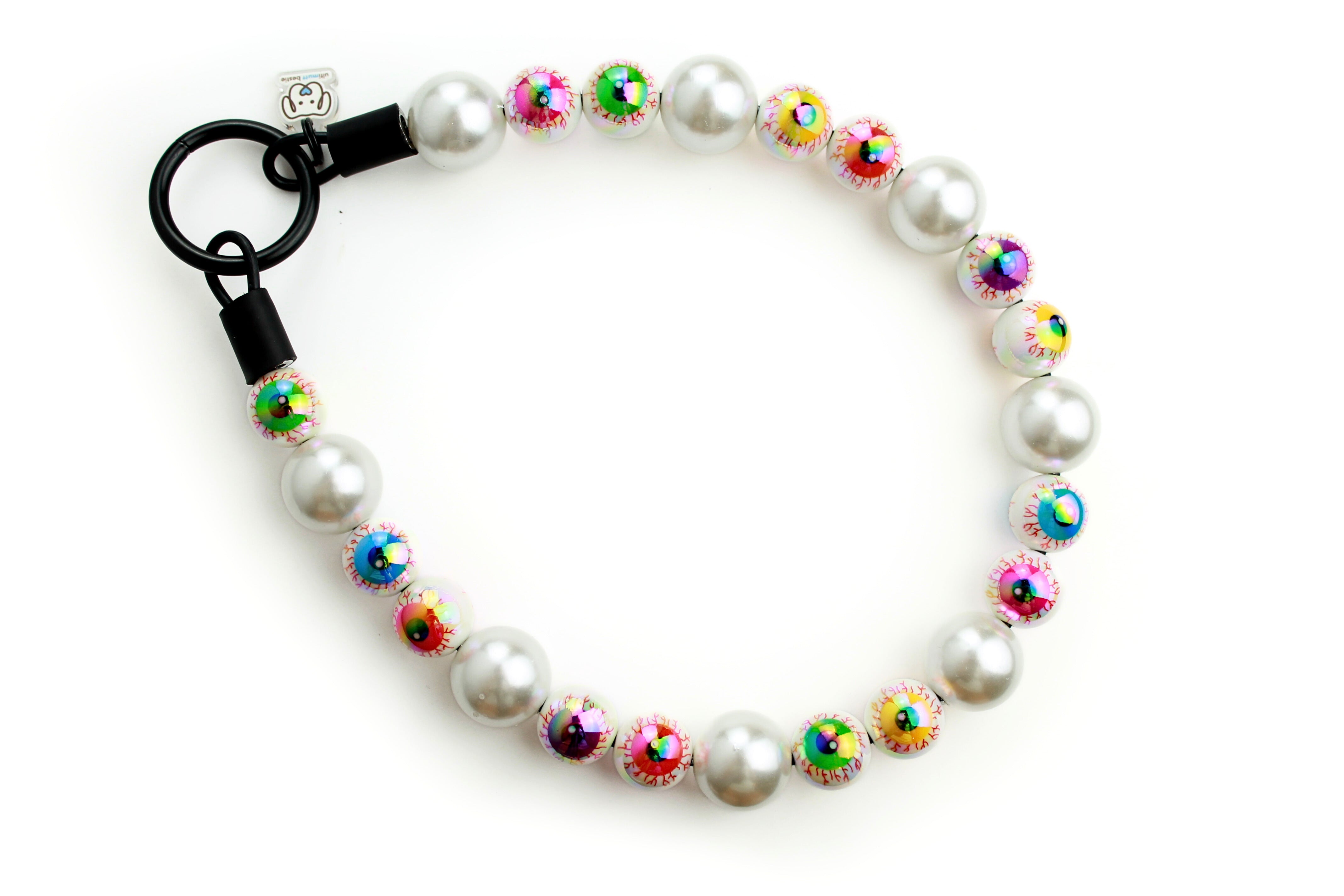 Eye Am Watching Bead Dog Collar