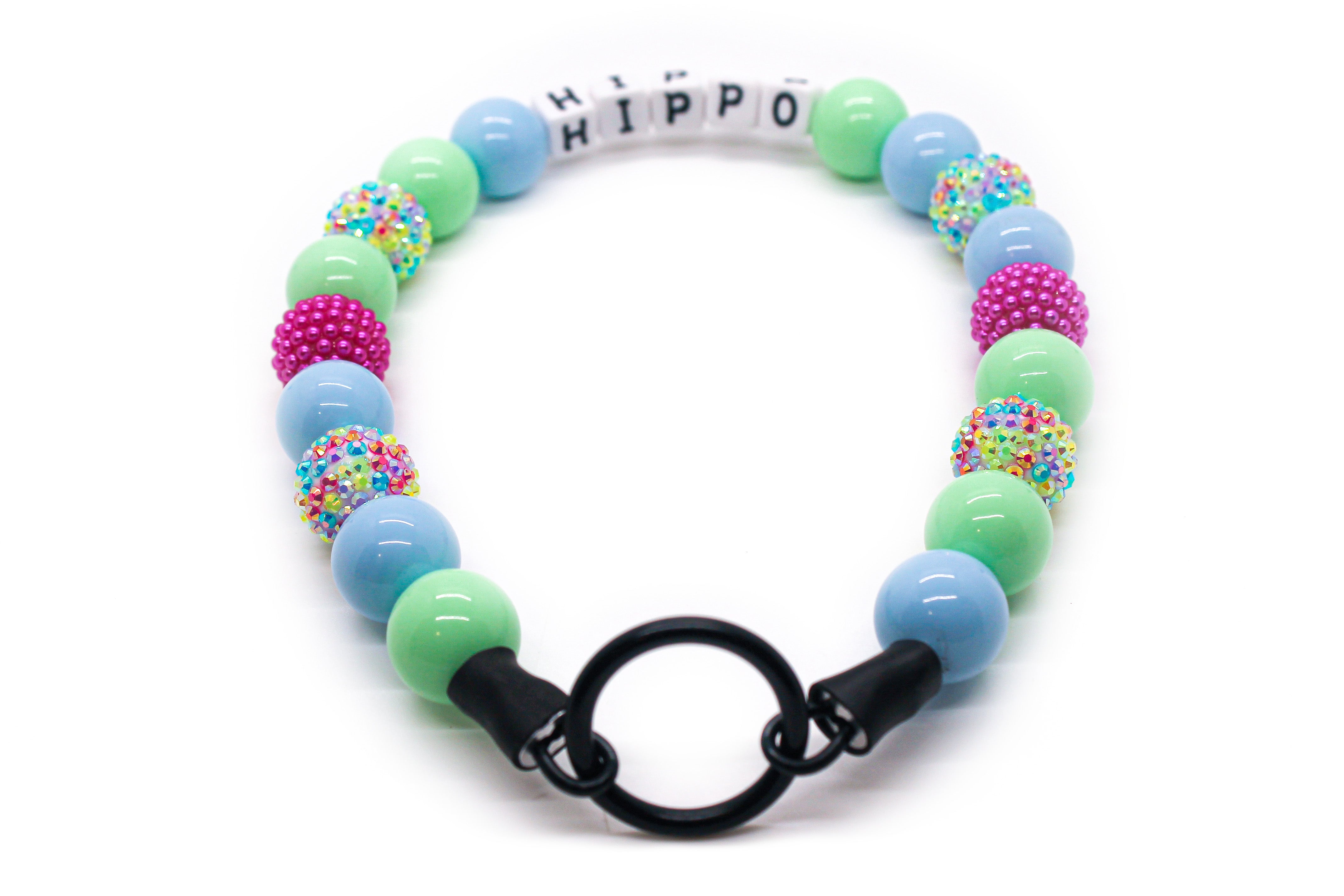 Pastel Bling Large Bead Dog Collar