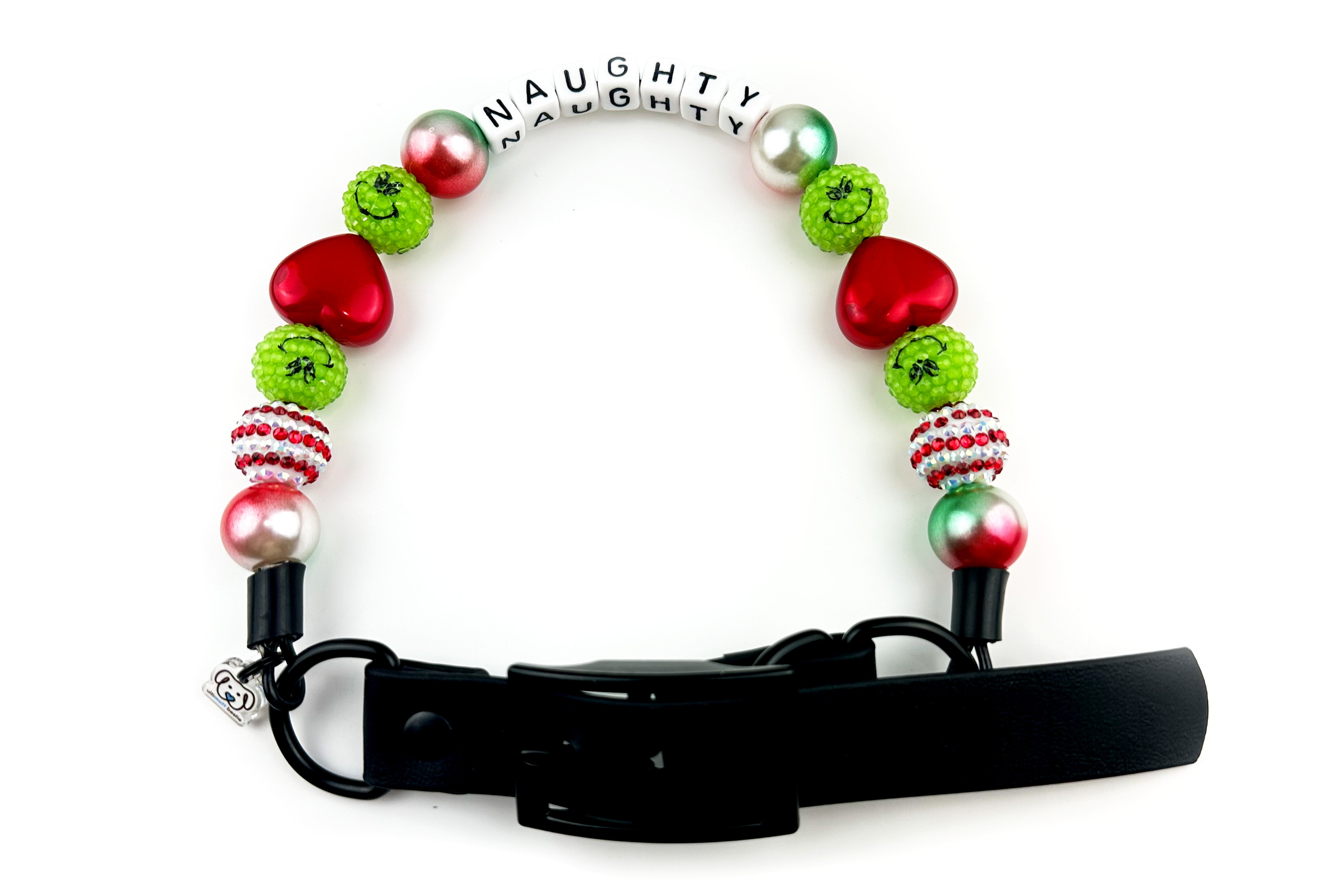 Grinch Adjustable Bead Dog Collar