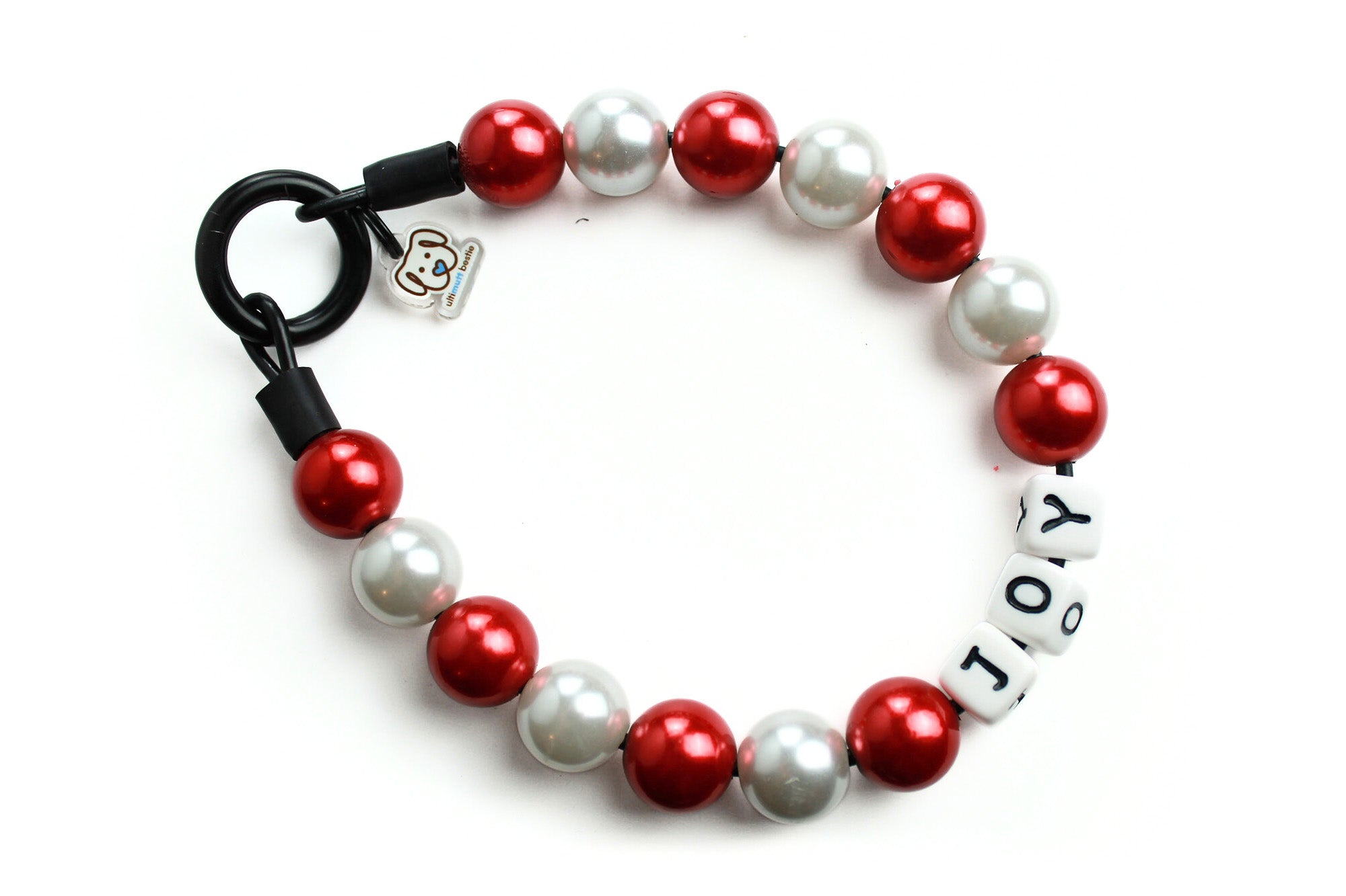 Lil Candy Cane Small Bead Dog Collar