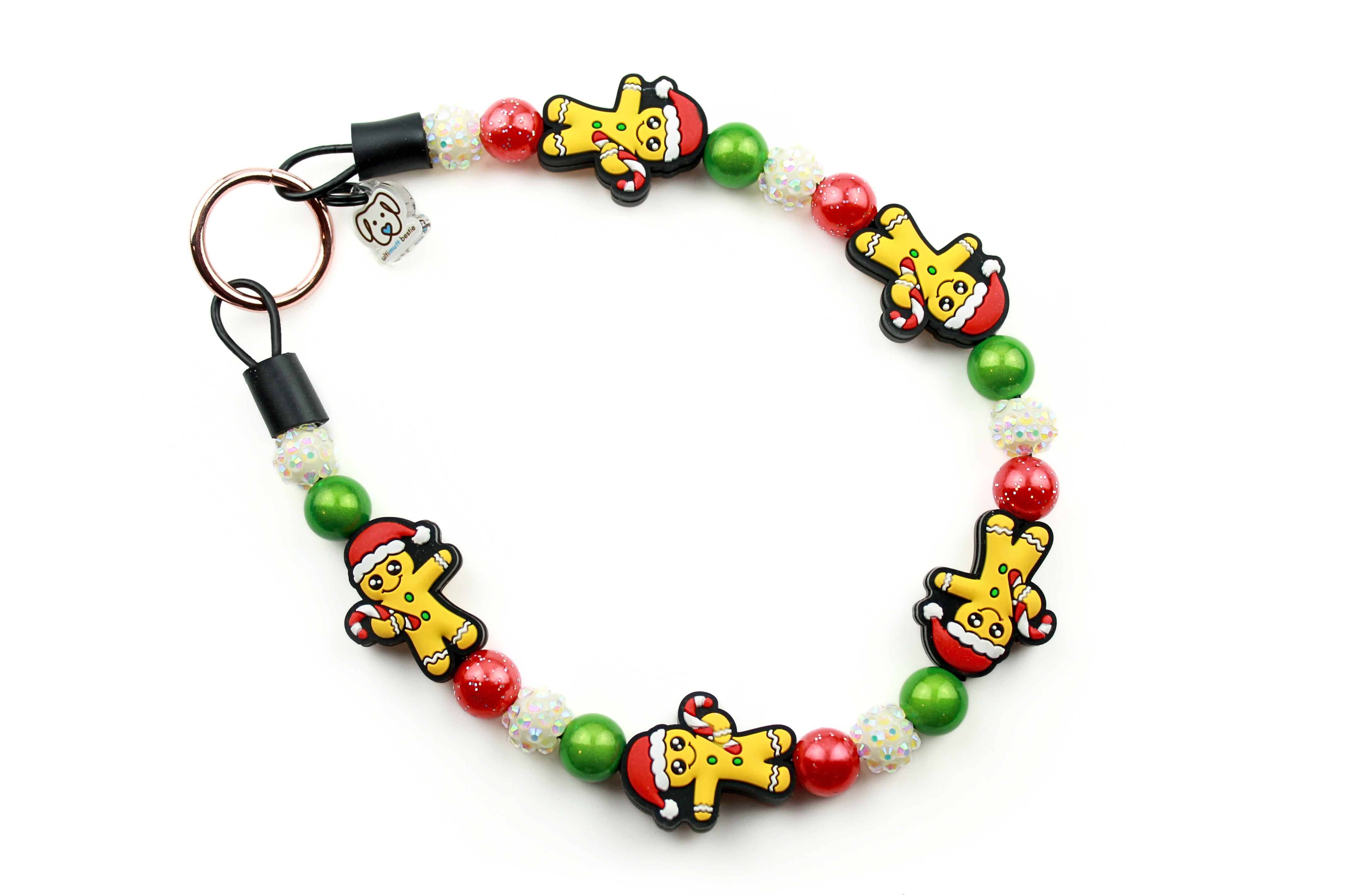 Gingerbread Glam MINI Beaded Dog Collar