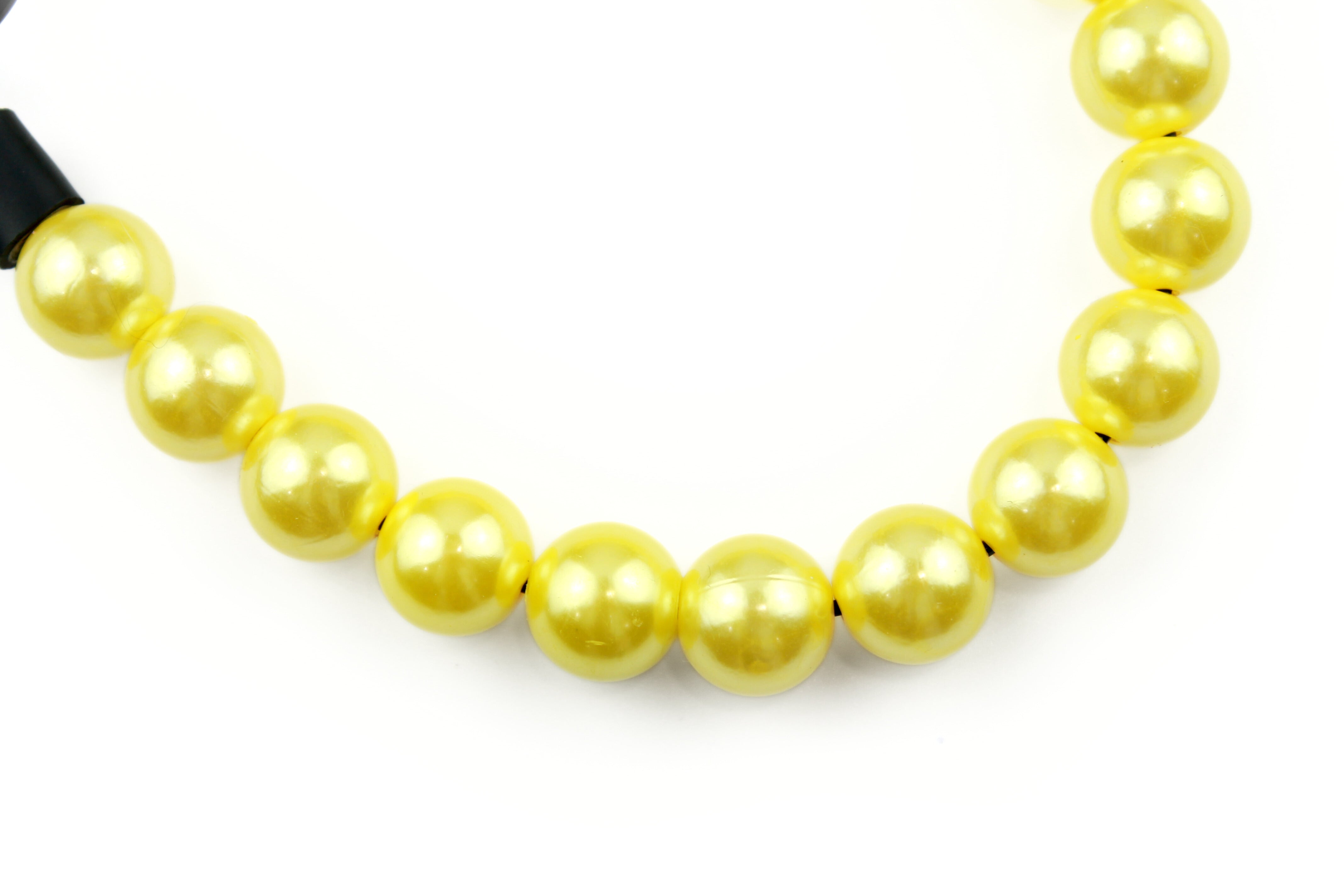 Mini Lemon Pearl Dog Bead Collar