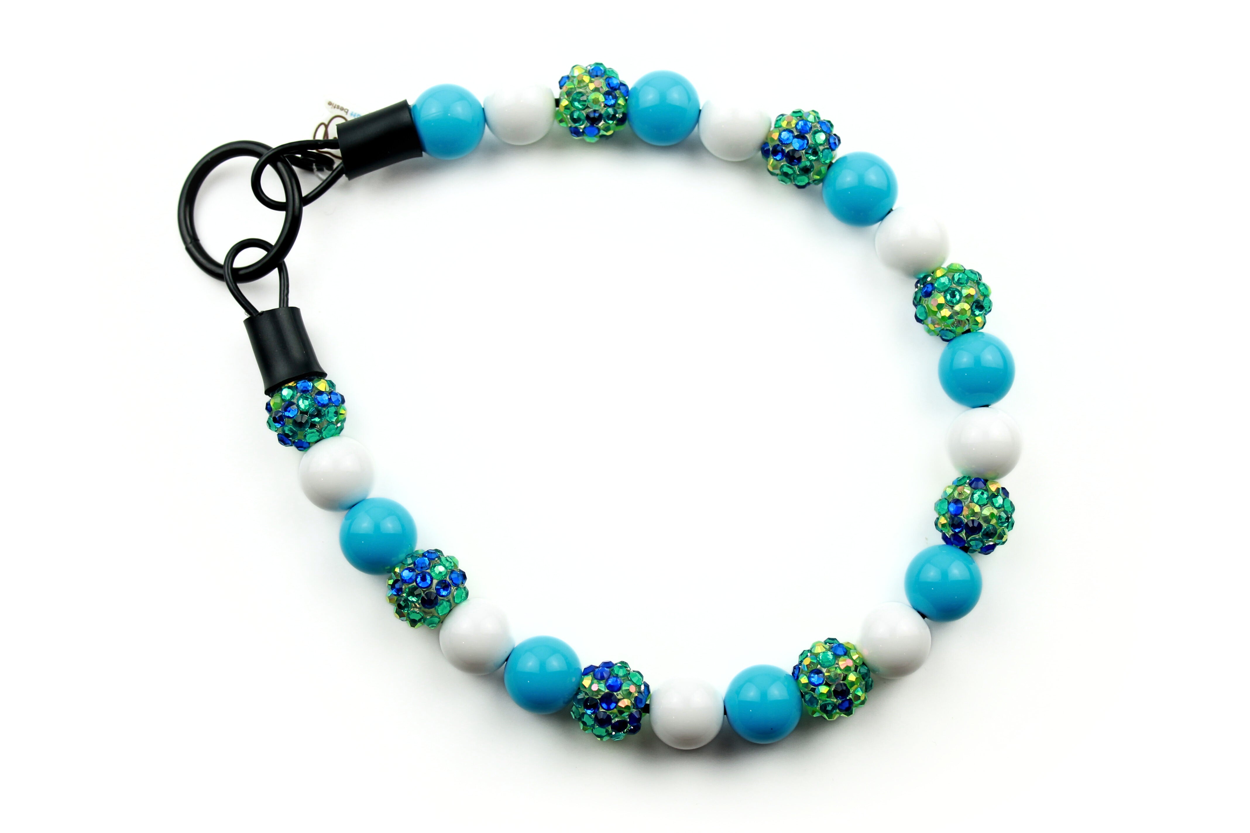 Winter Blues MINI Beaded Dog Collar