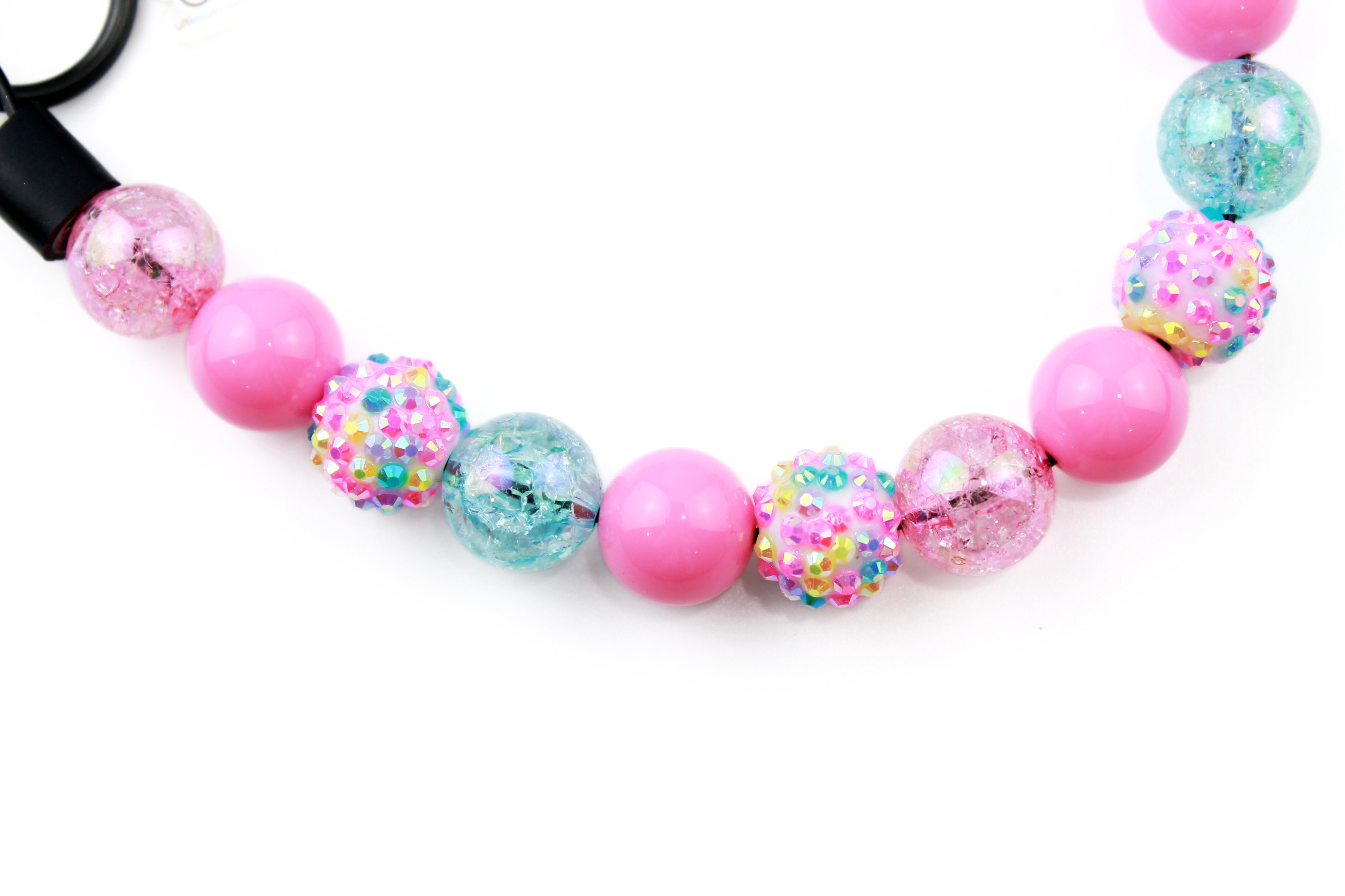 Mini Pink Unicorn Dog Bead Collar