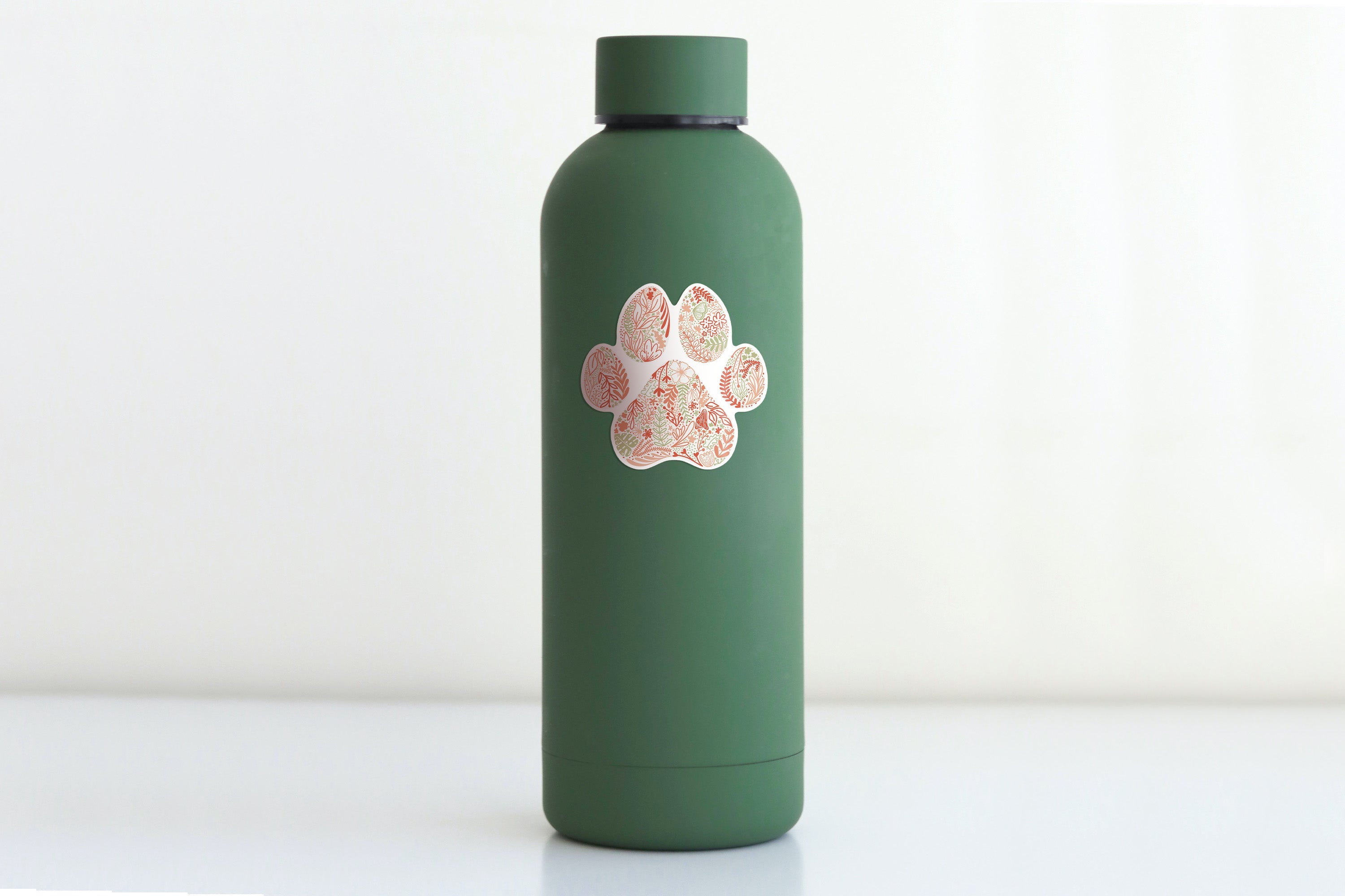 Floral Paw Print Sticker