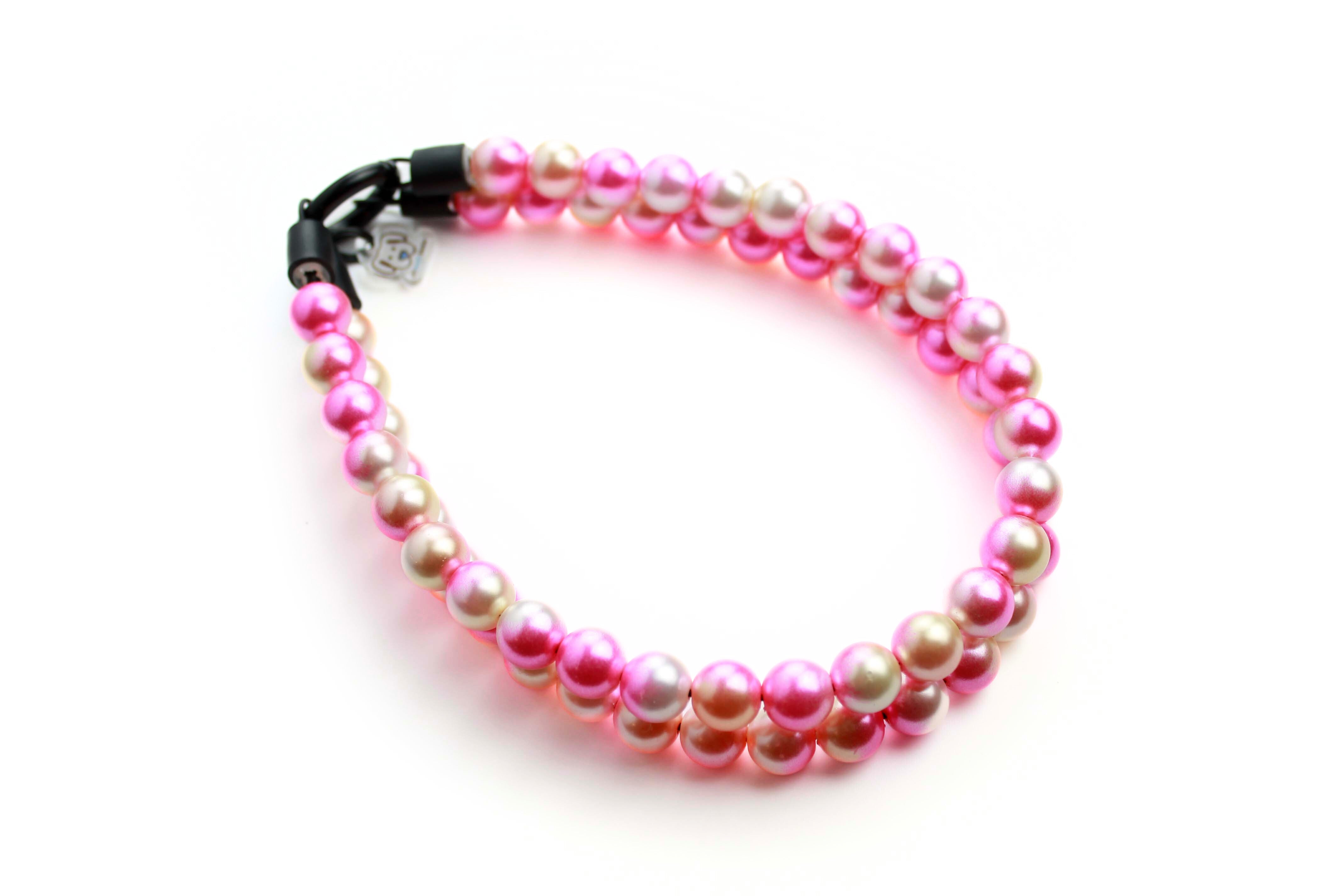 Pearly Pink Lemonade Double XS Bead Collar
