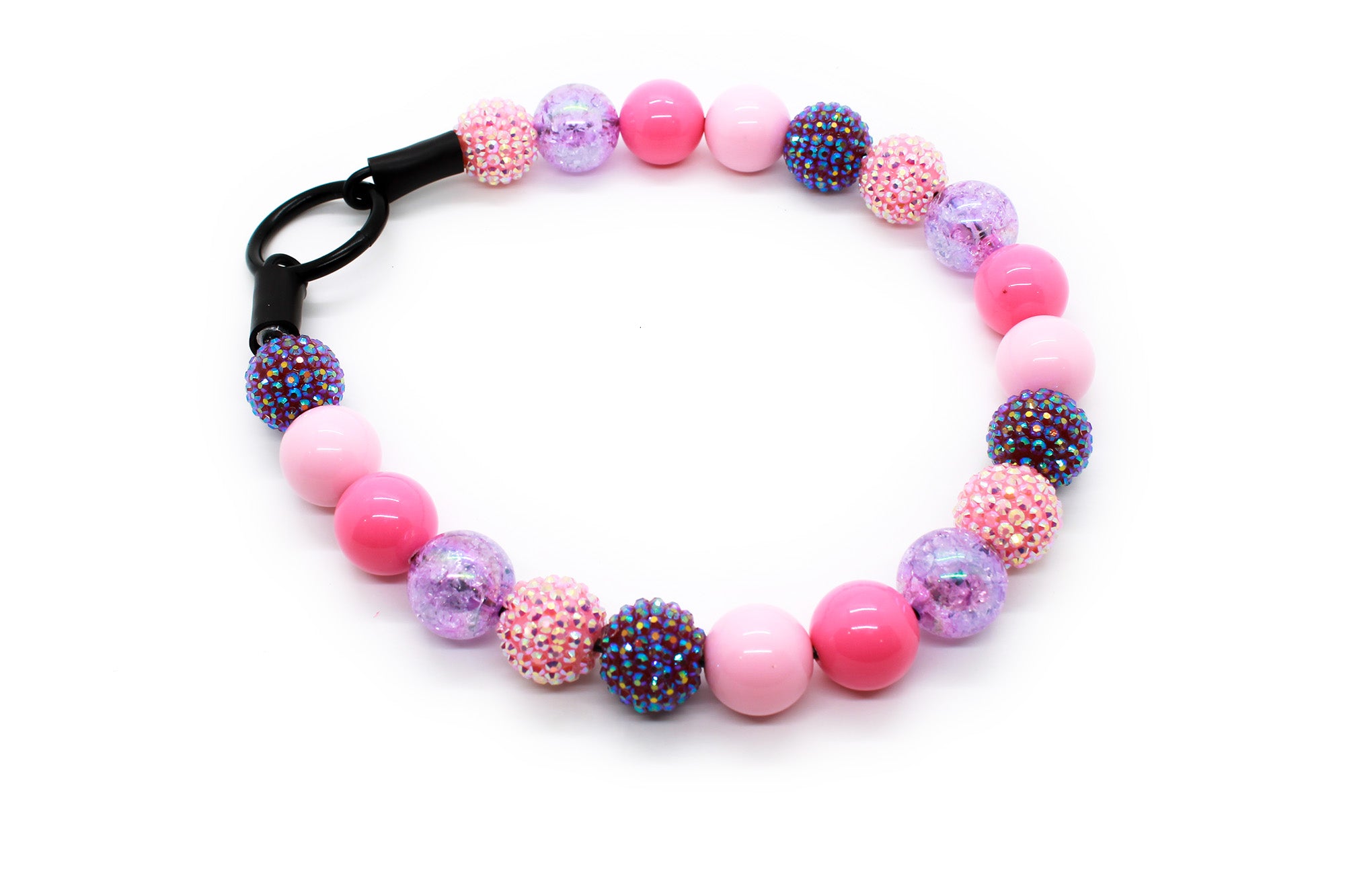 sugar plum glitter dog bead collar
