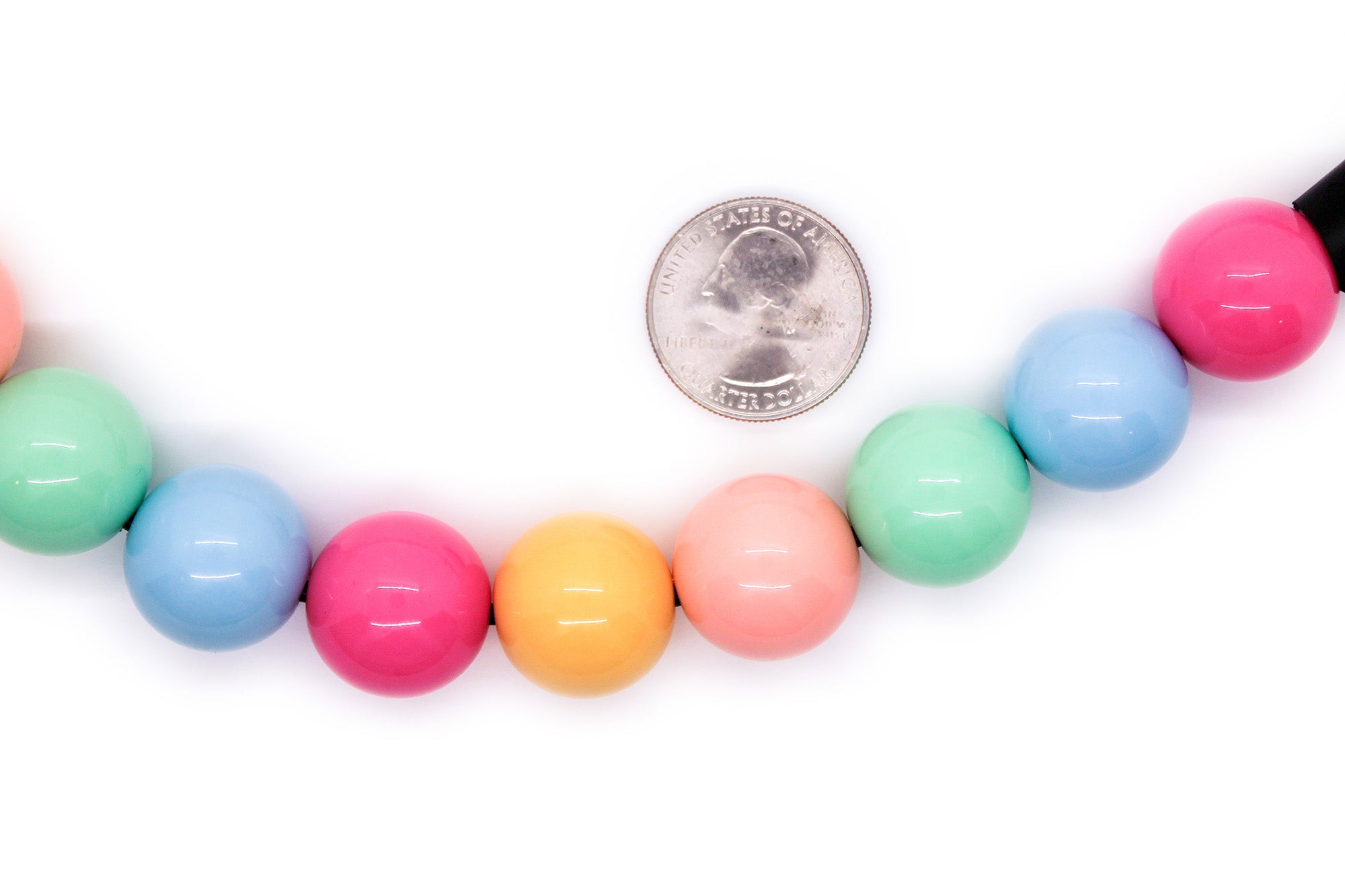Pastel SweeTart Large Bead Dog Collar