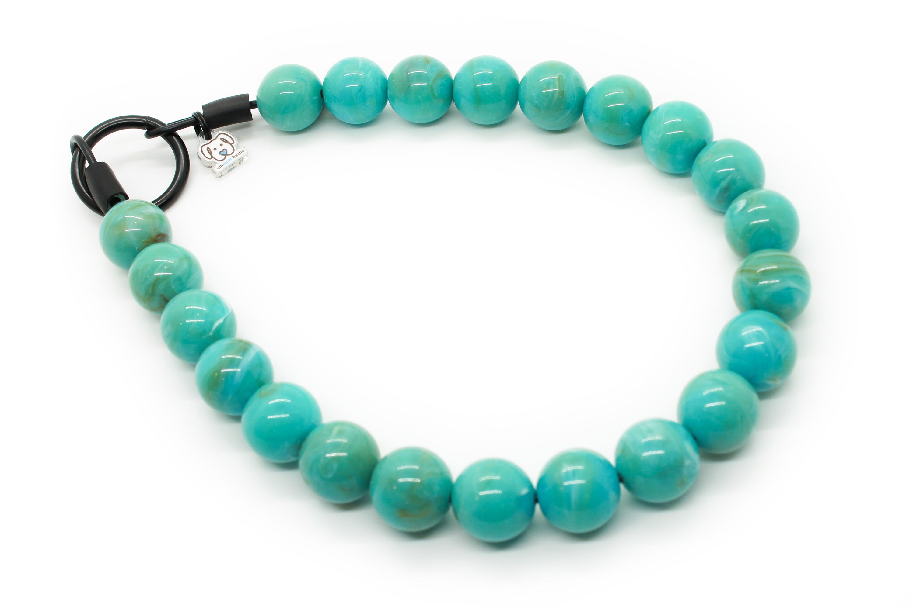 Blue Dragon Bead Dog Collar