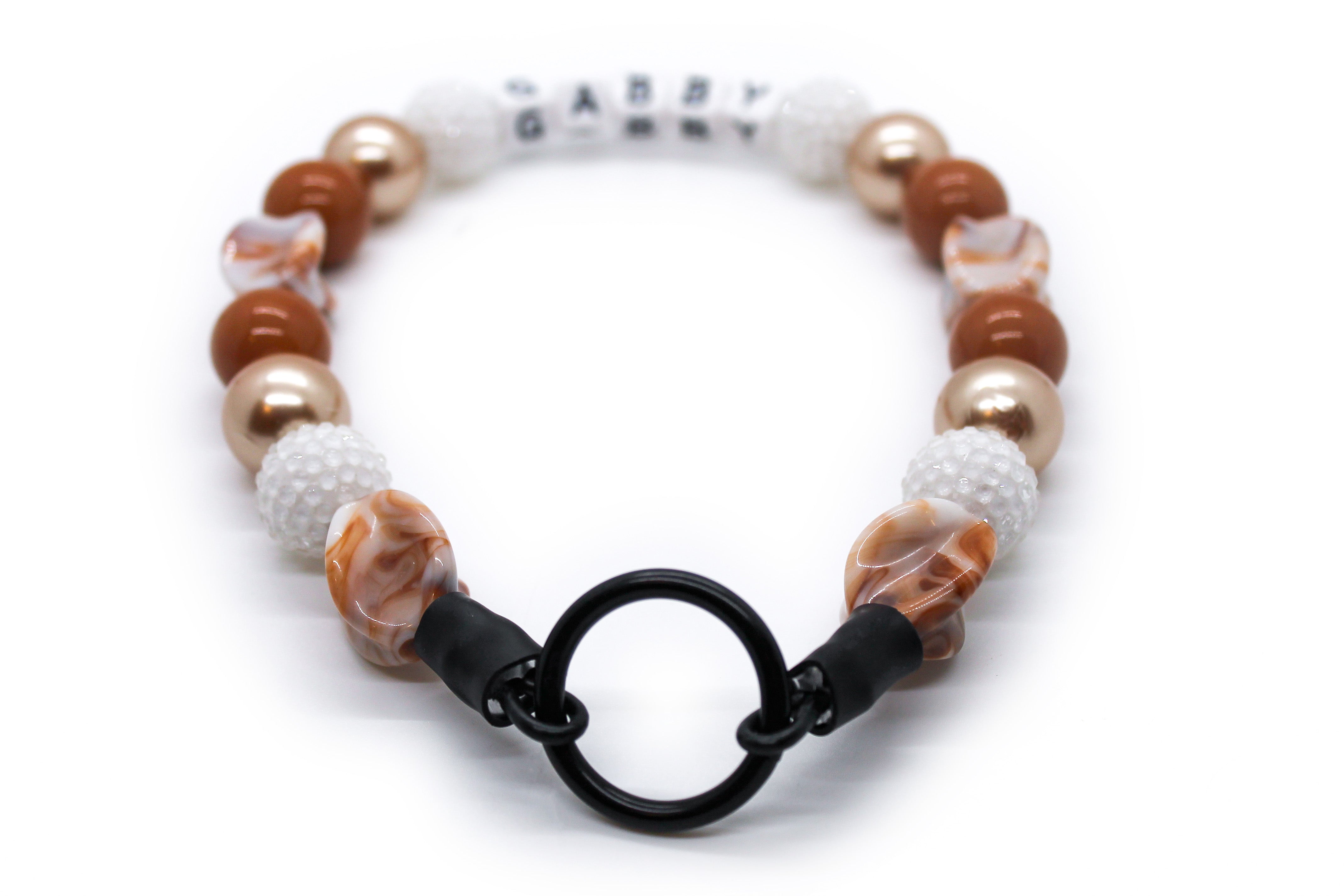 Carmel Gold Twist Bead Dog Collar