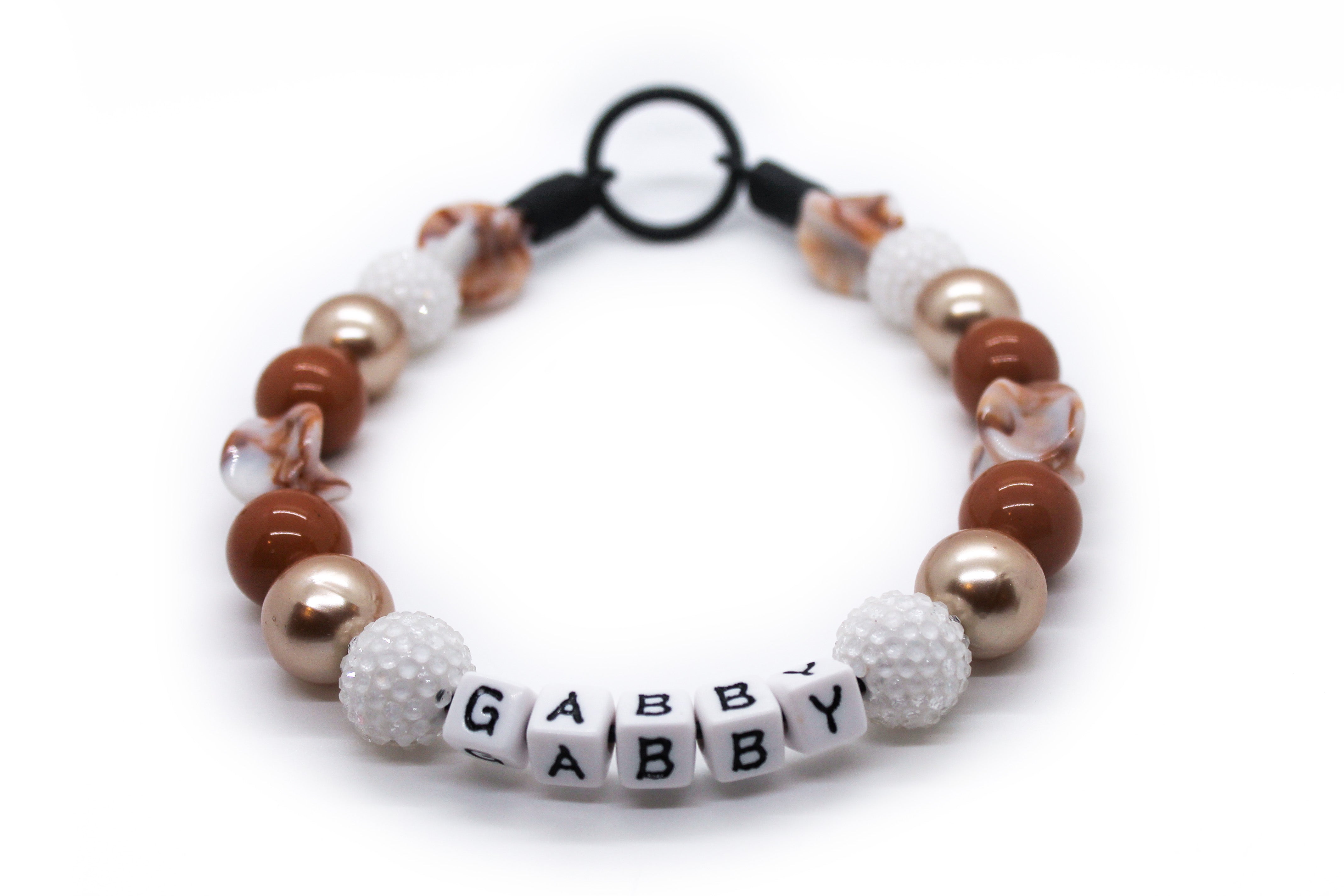 Carmel Gold Twist Bead Dog Collar