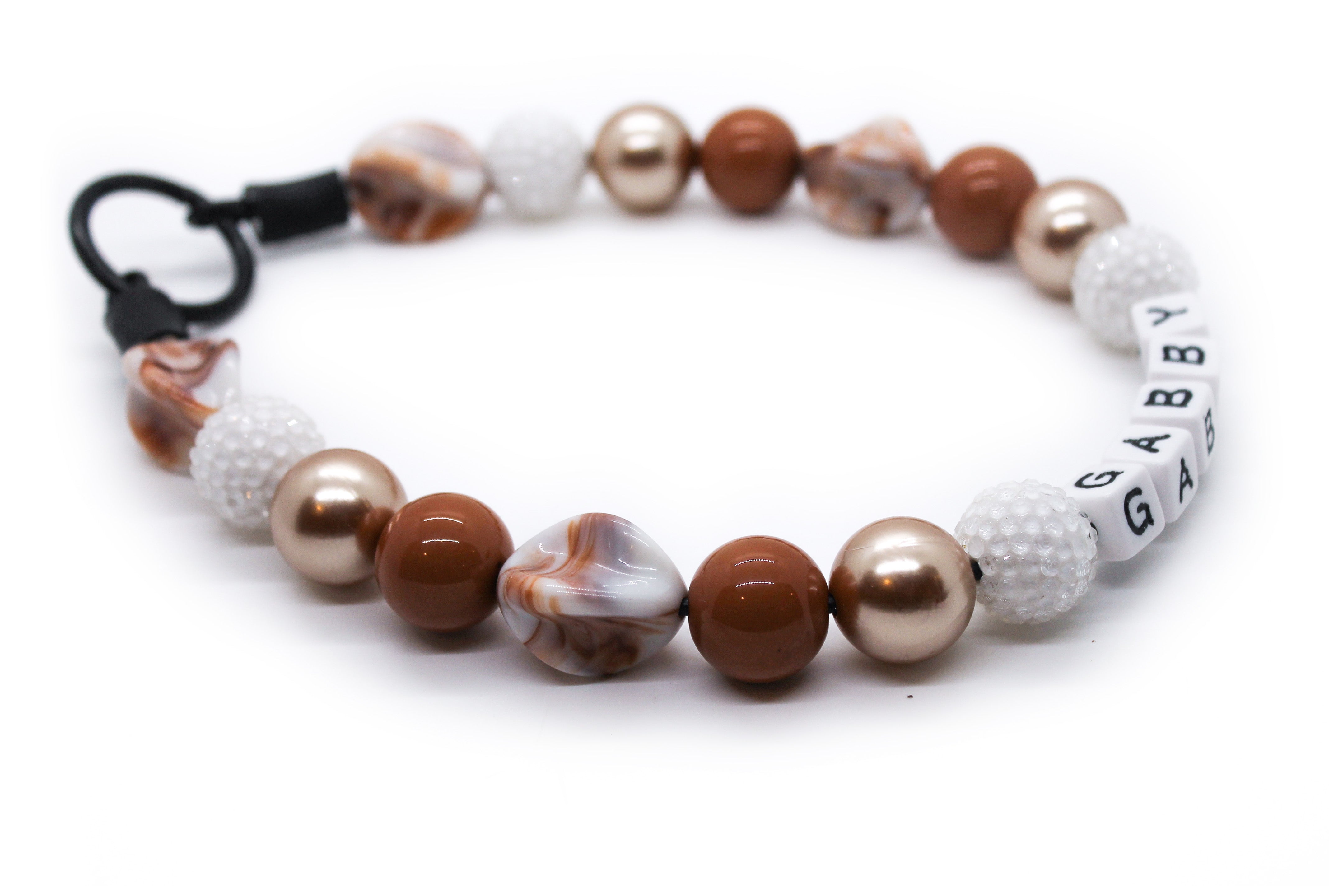 Carmel Gold Twist Bead Dog Collar