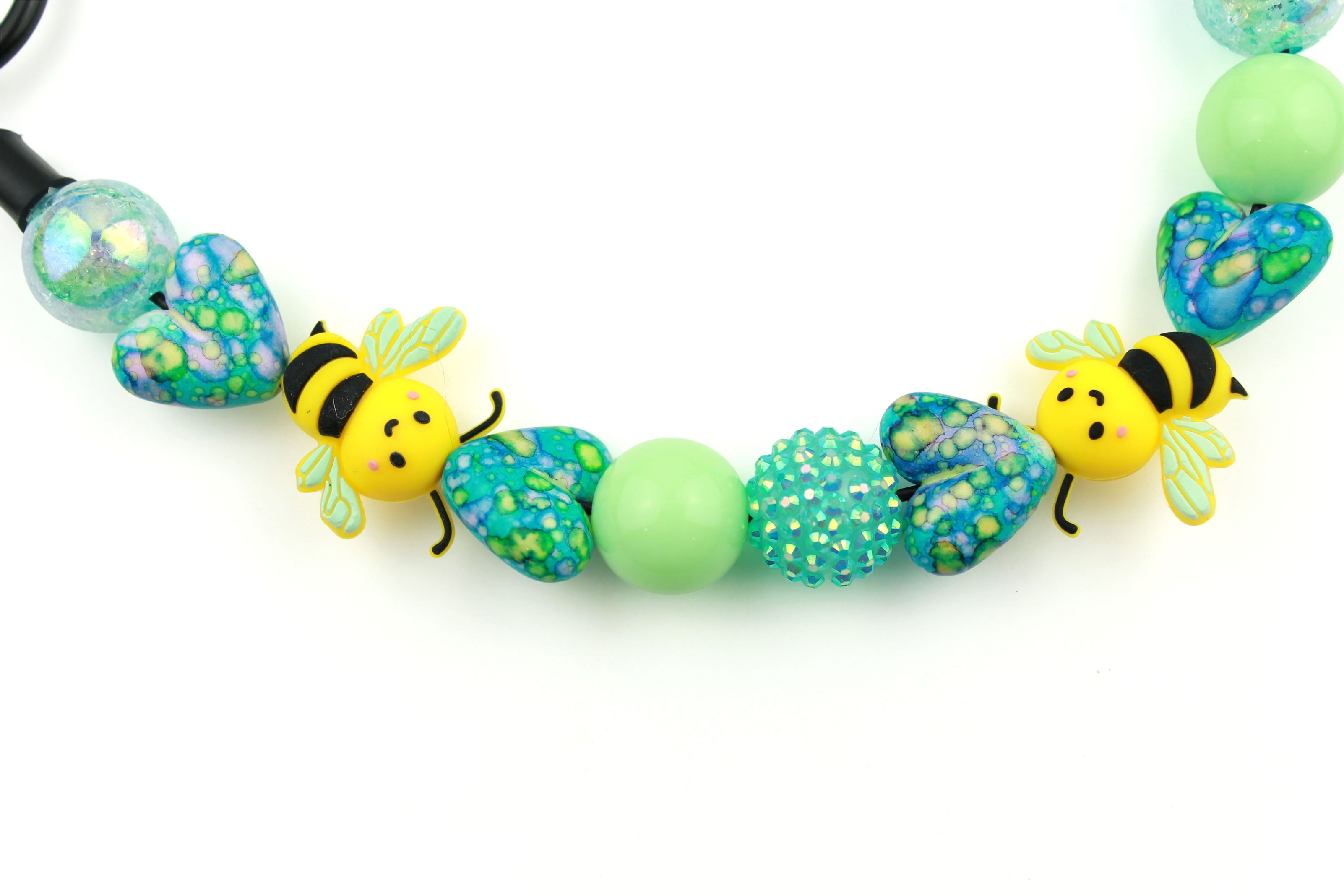 Bee Mine Bead Dog Collar