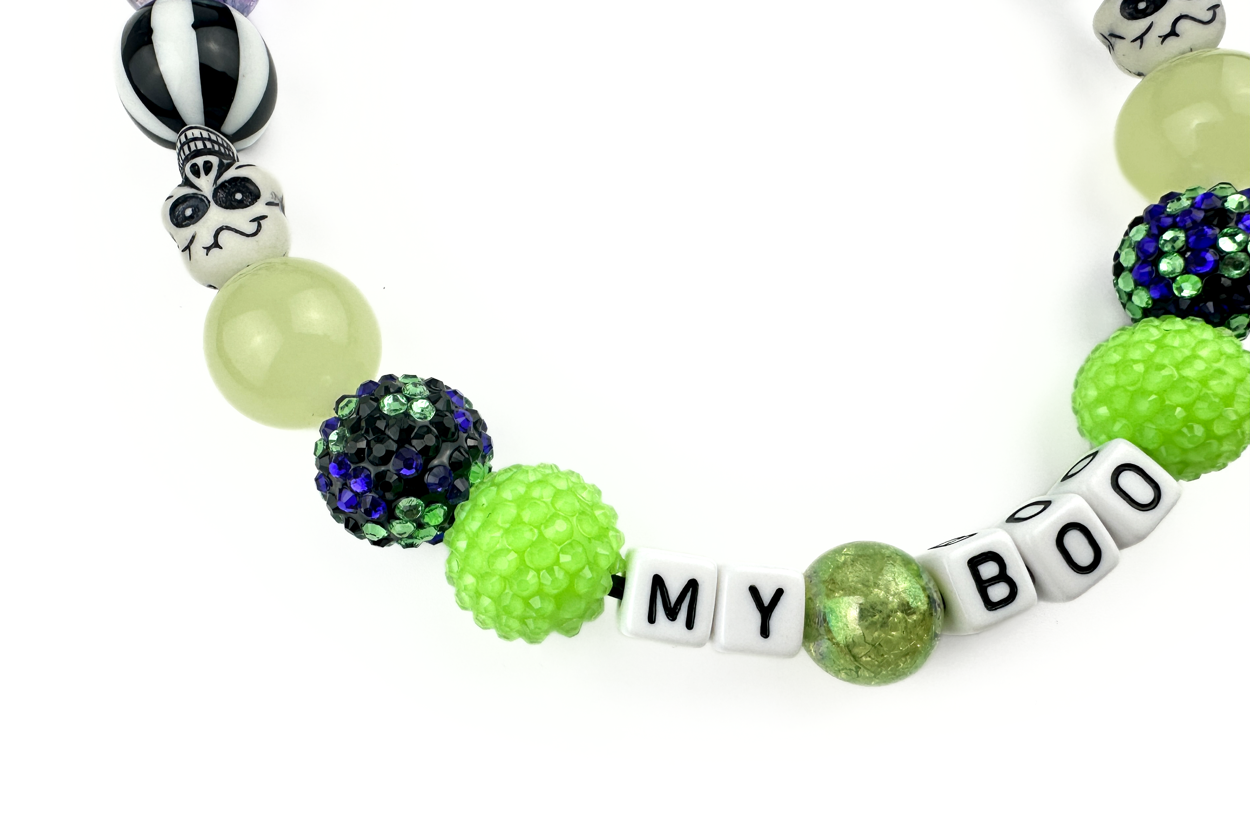 My Boo Glow Adjustable Bead Dog Collar