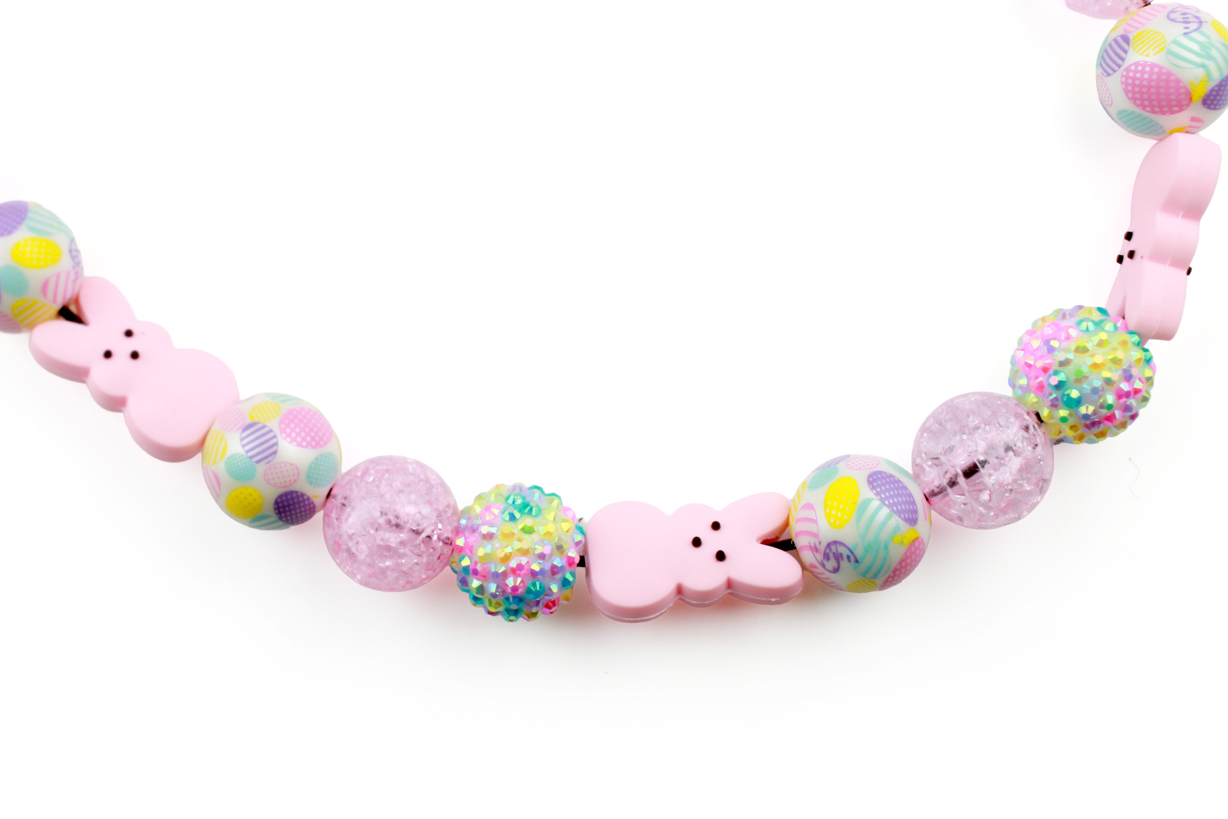 Blush Marshmallow Bead Dog Collar