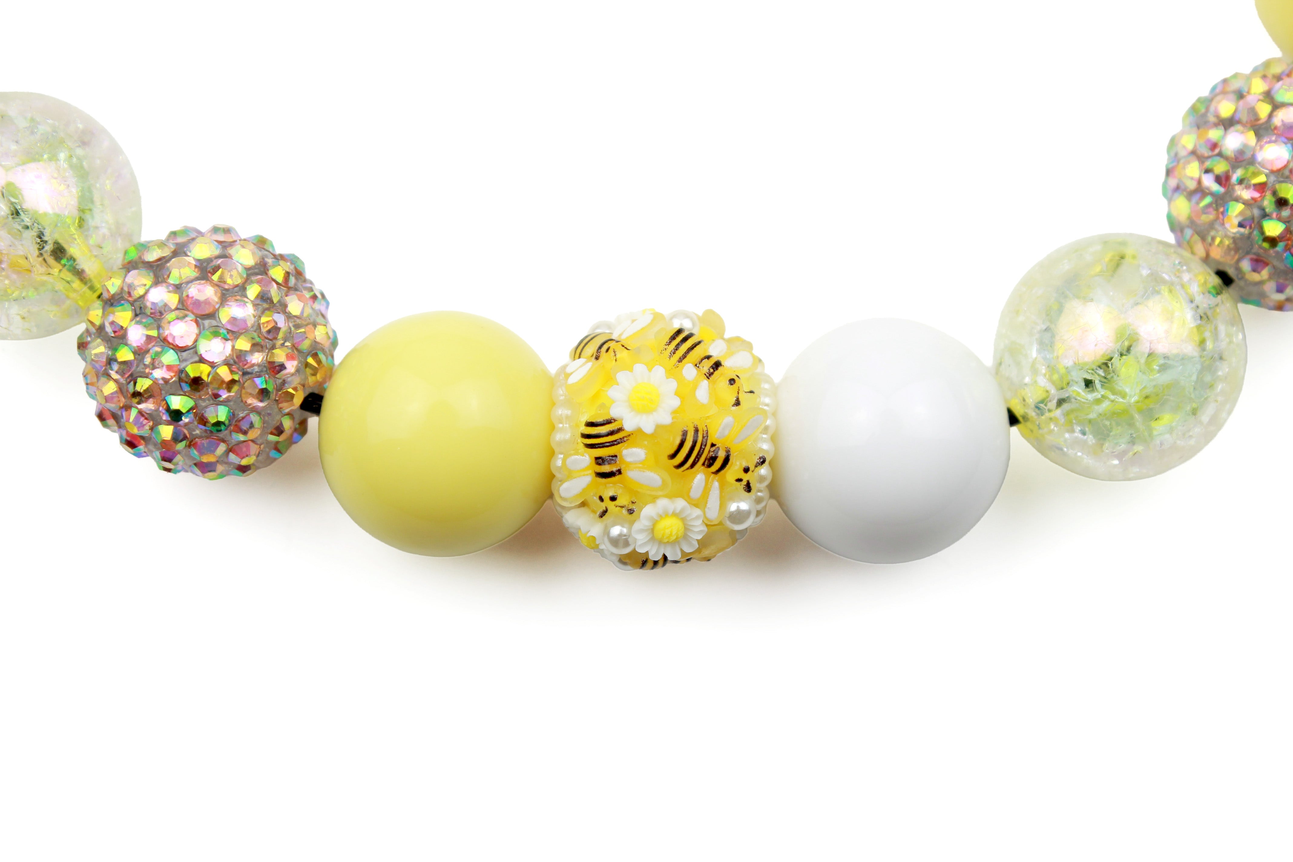 Bumble Bloom Bead Dog Collar