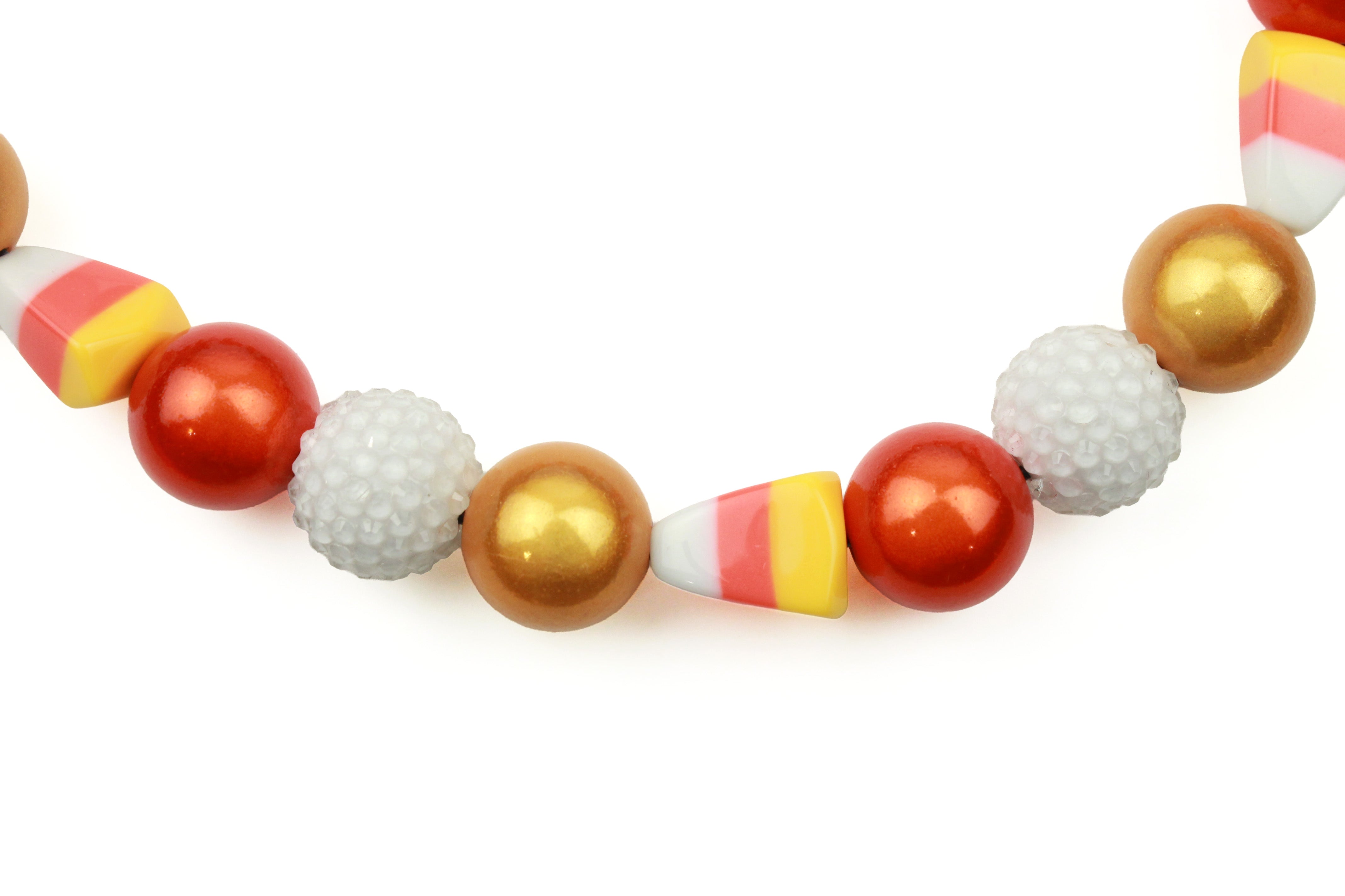 Candy Corn Cutie Bead Dog Collar