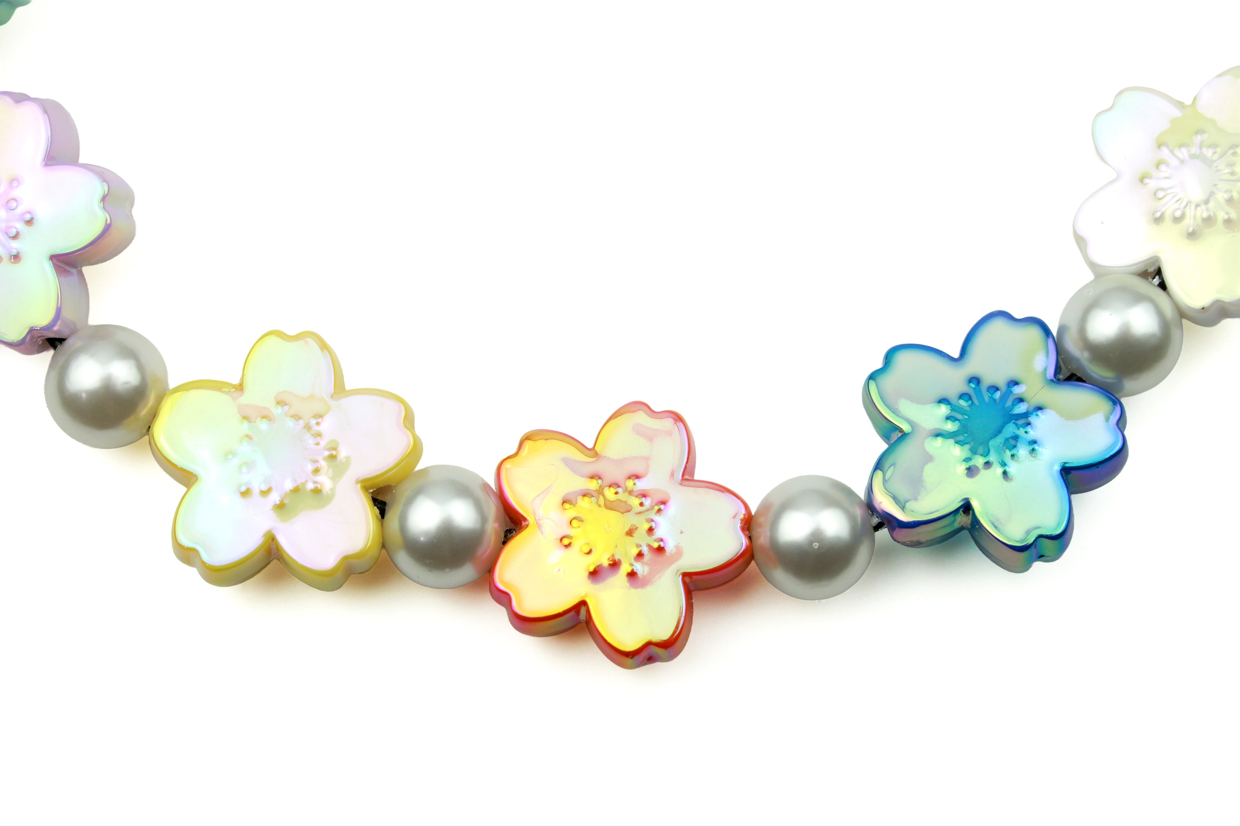 Island Bloom Bead Dog Collar