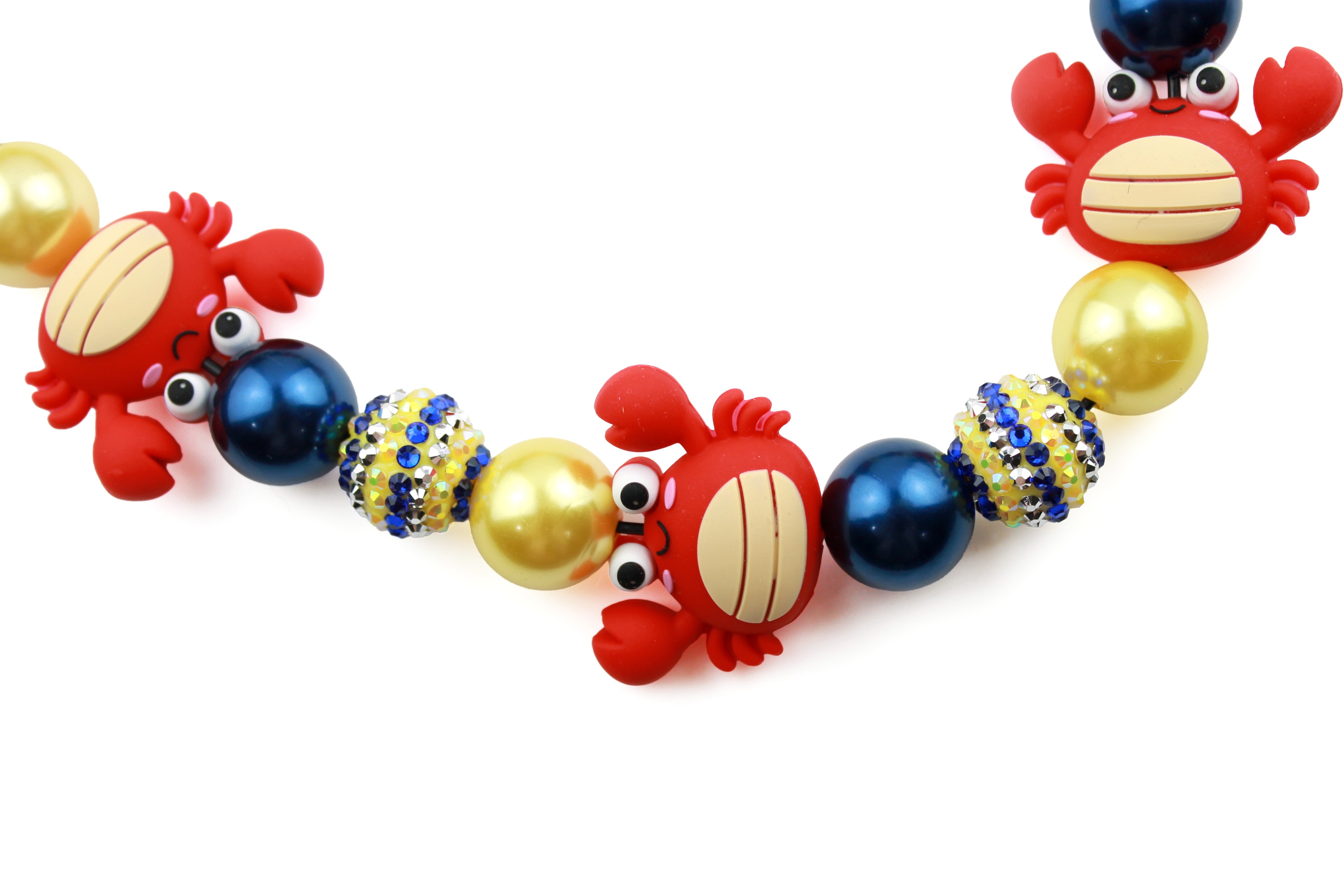 Crabby Cabana Bead Dog Collar