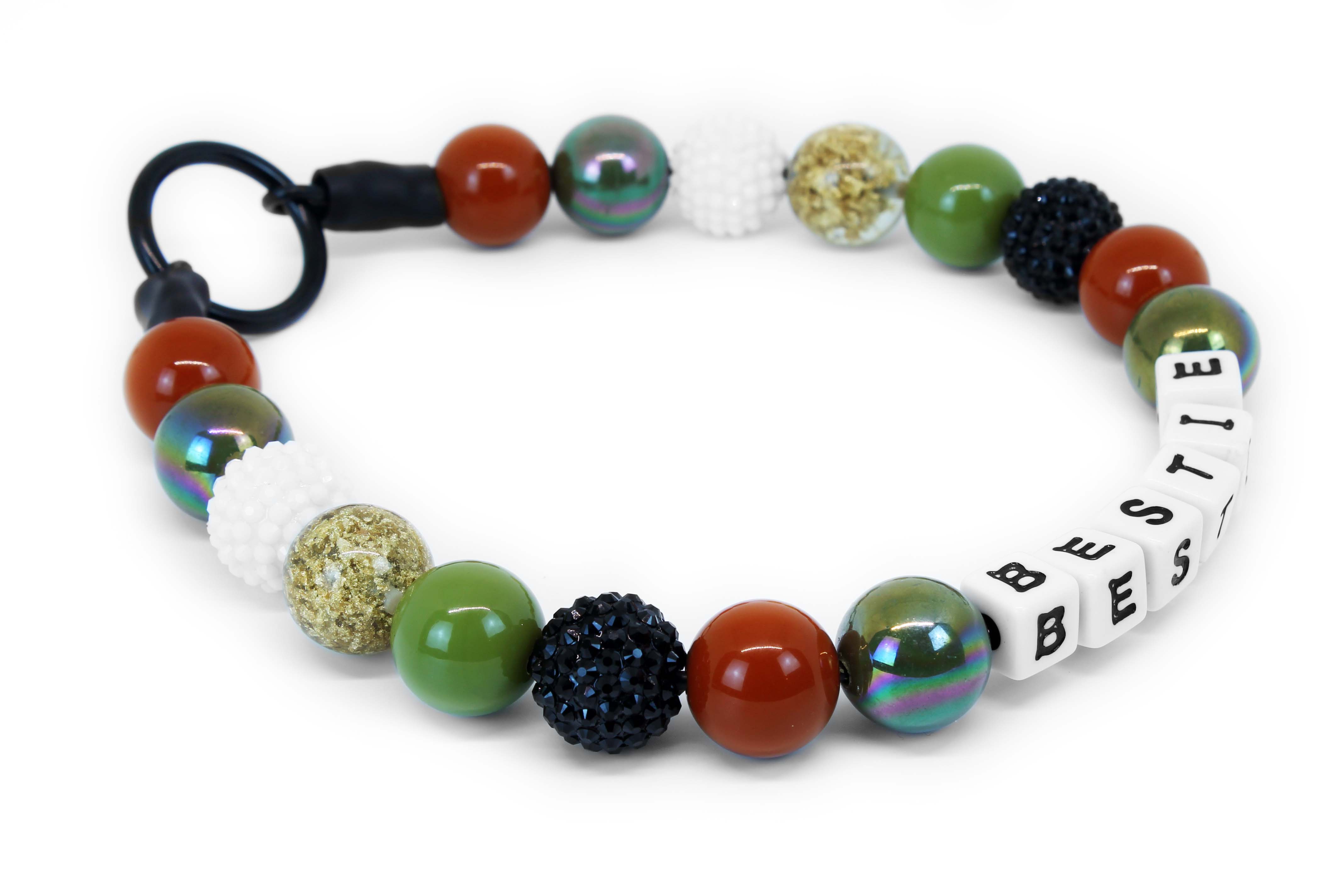 Enchanted Forest Large Bead Dog Collar