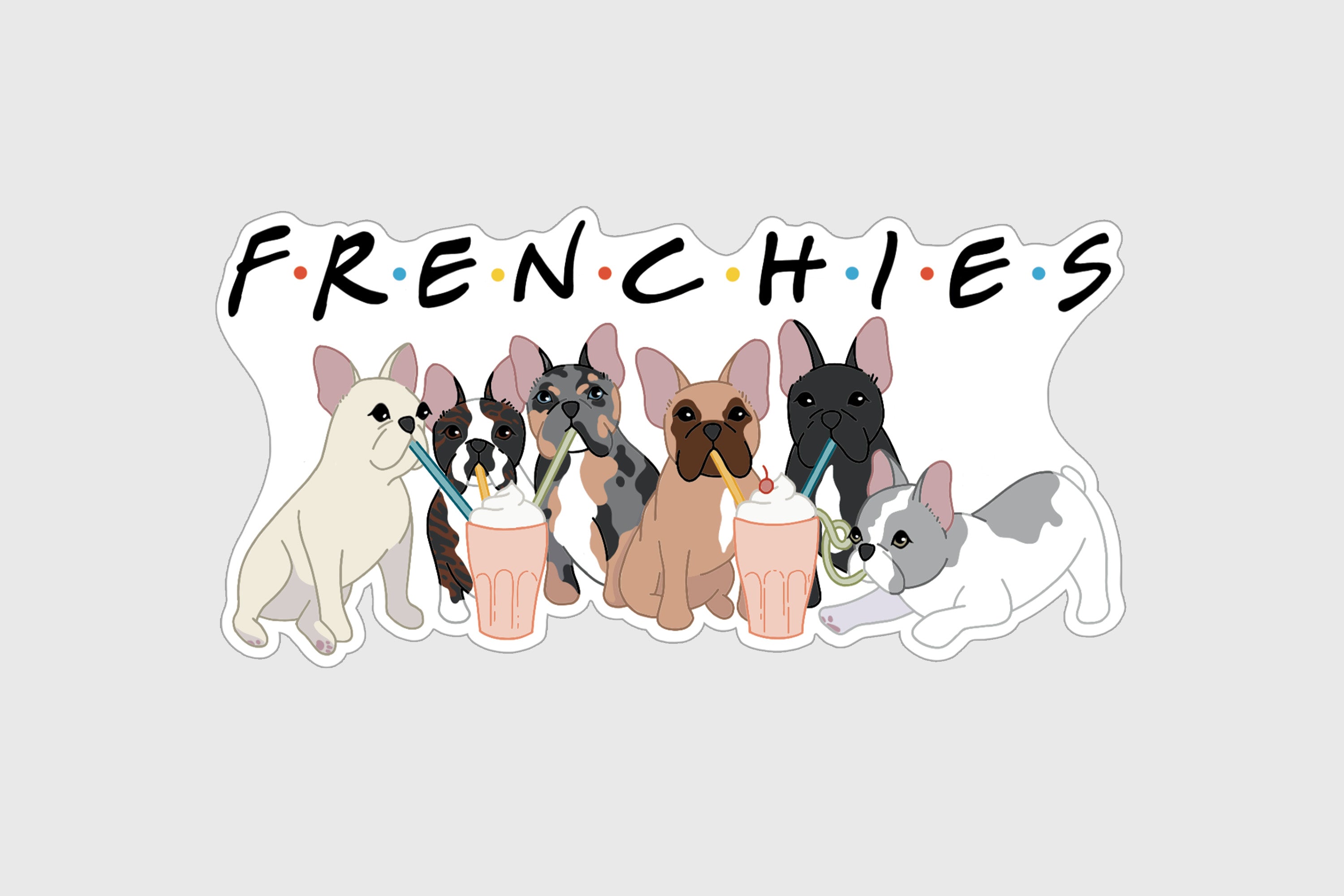 Frenchies Friends Sticker
