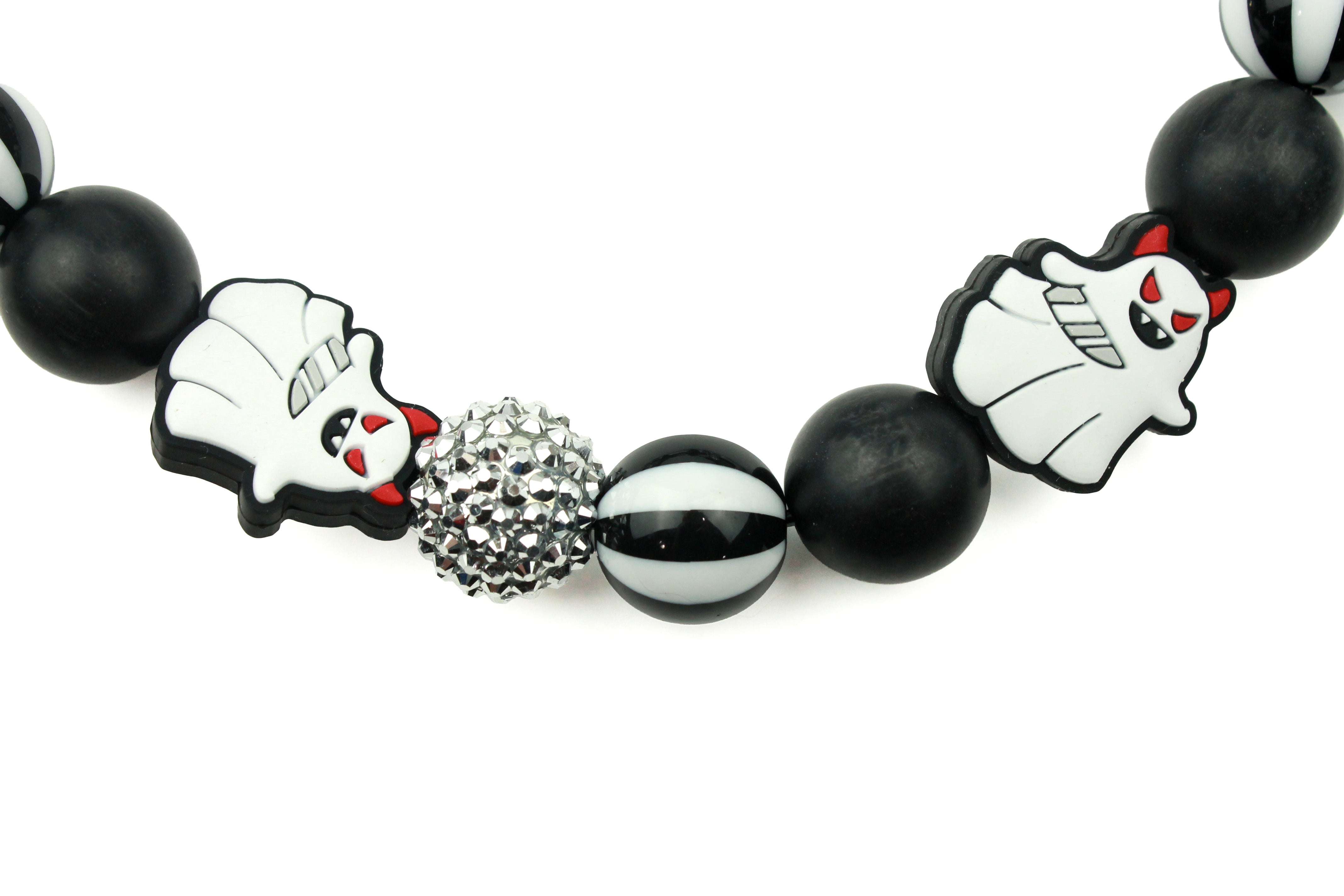 Ghostly Greetings Bead Dog Collar