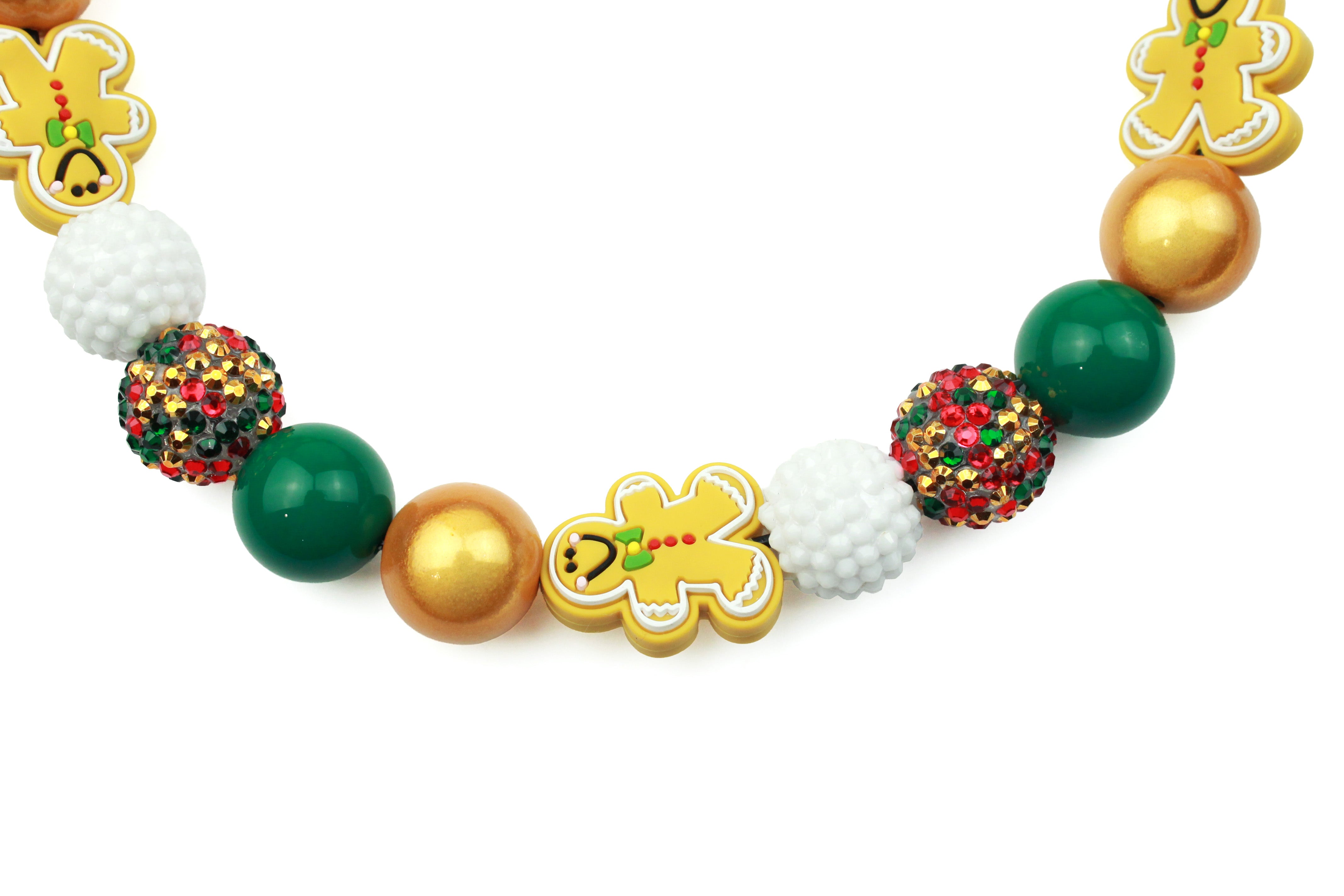 Gingerbread Kisses Bead Dog Collar