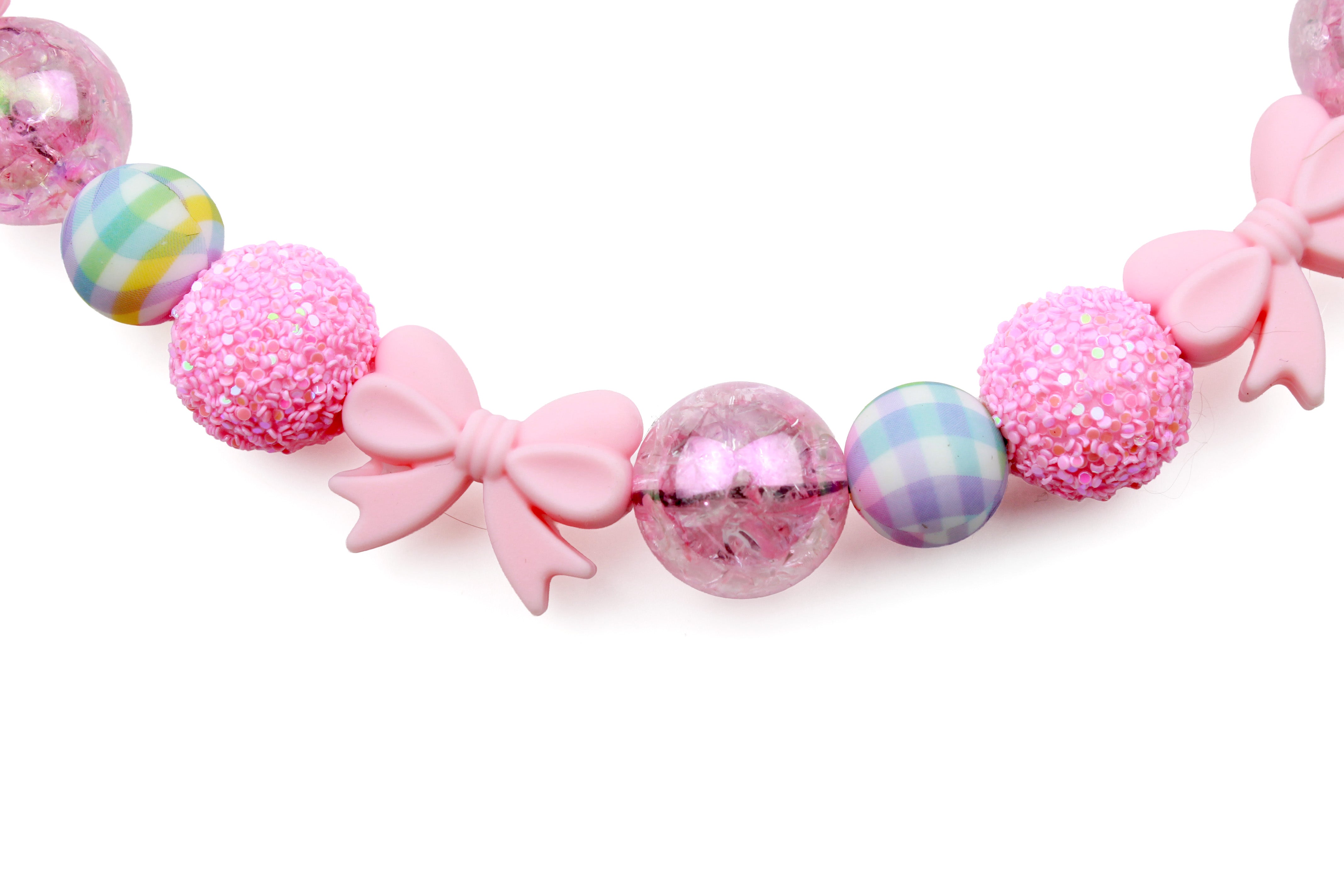 Glitter & Bows Bead Dog Collar
