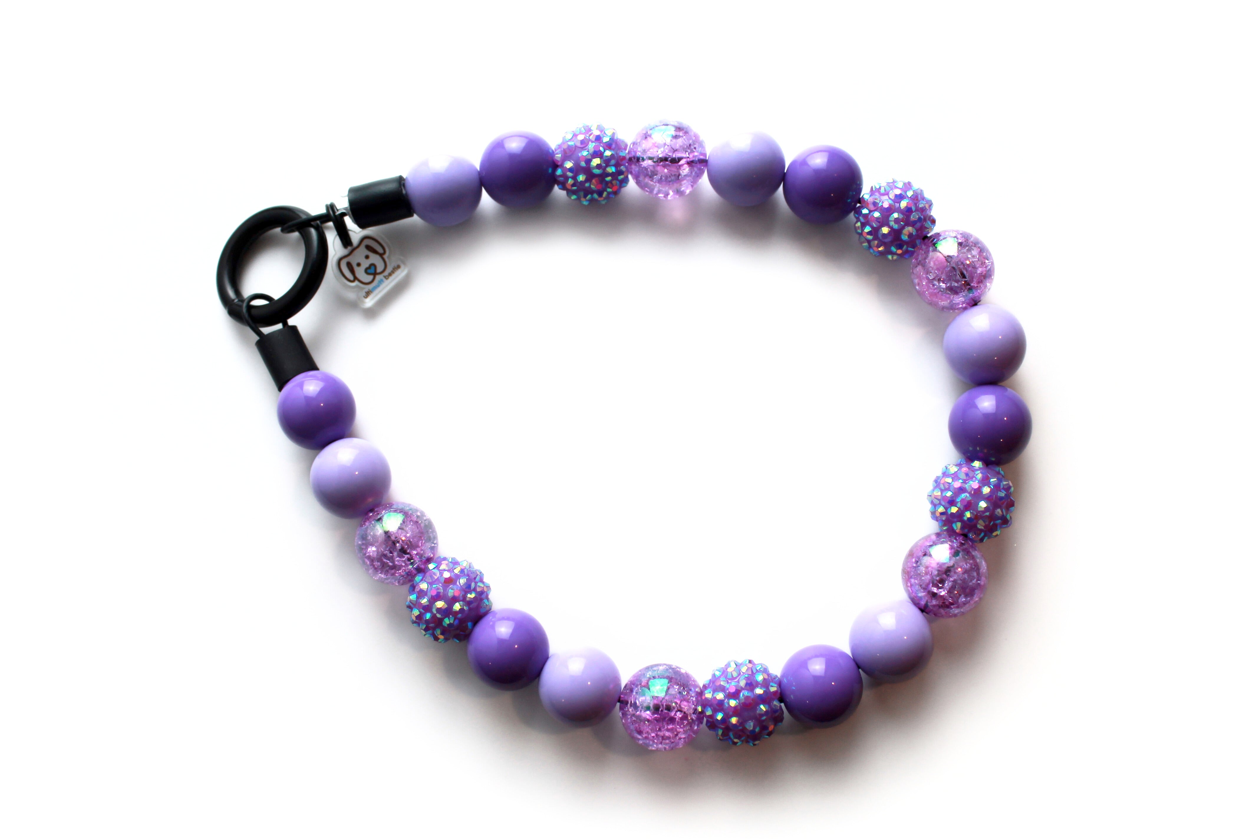 Grape Glam Small Dog Bead Collar