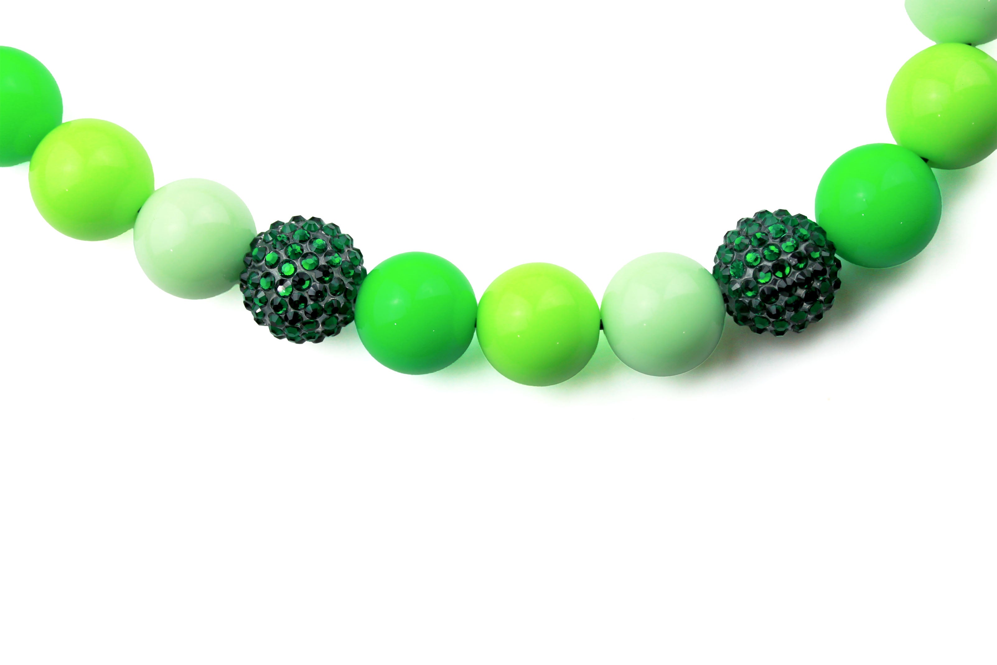 Green Machine Bead Dog Collar