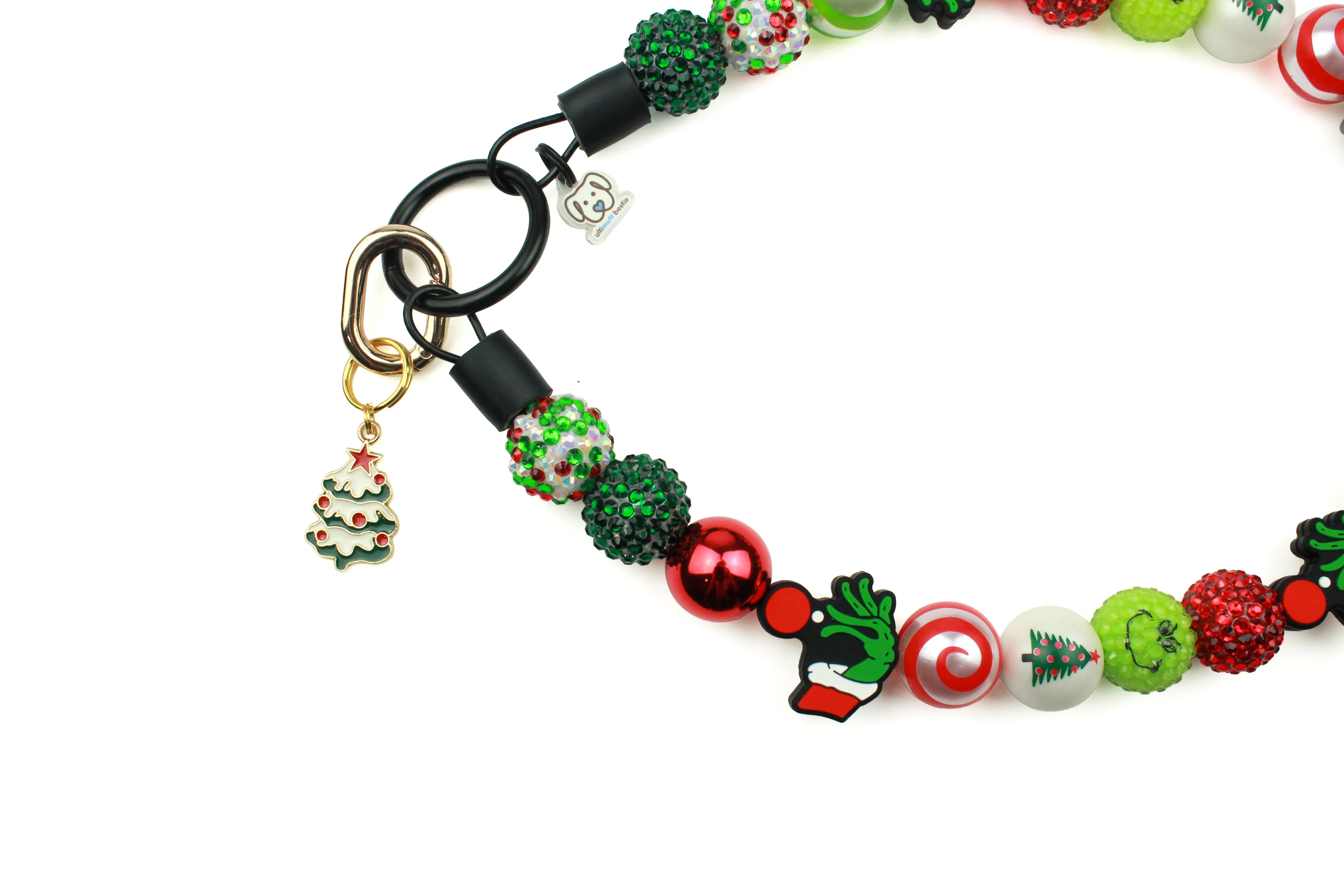 Grinch Please Bead Dog Collar