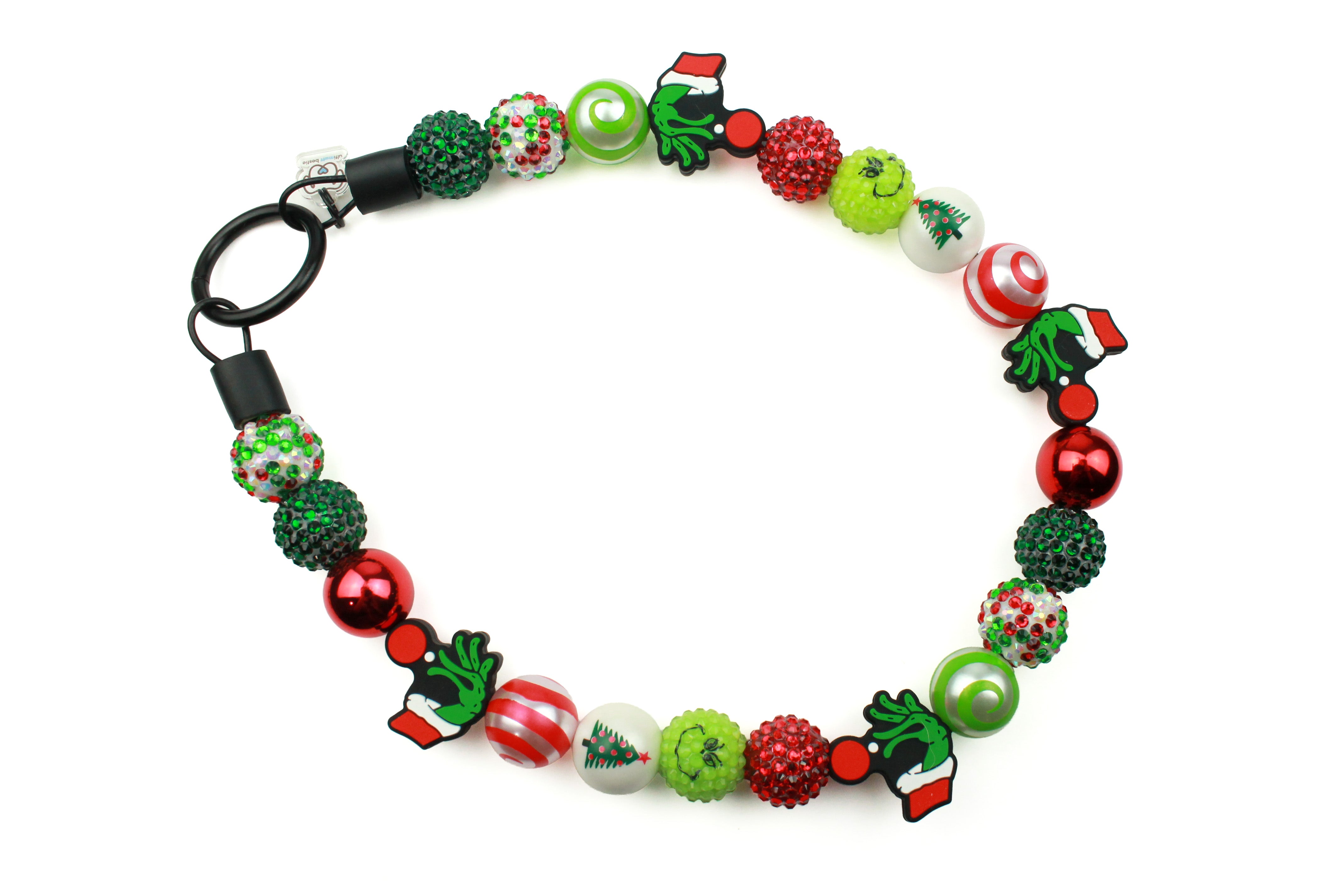 Grinch Please Bead Dog Collar