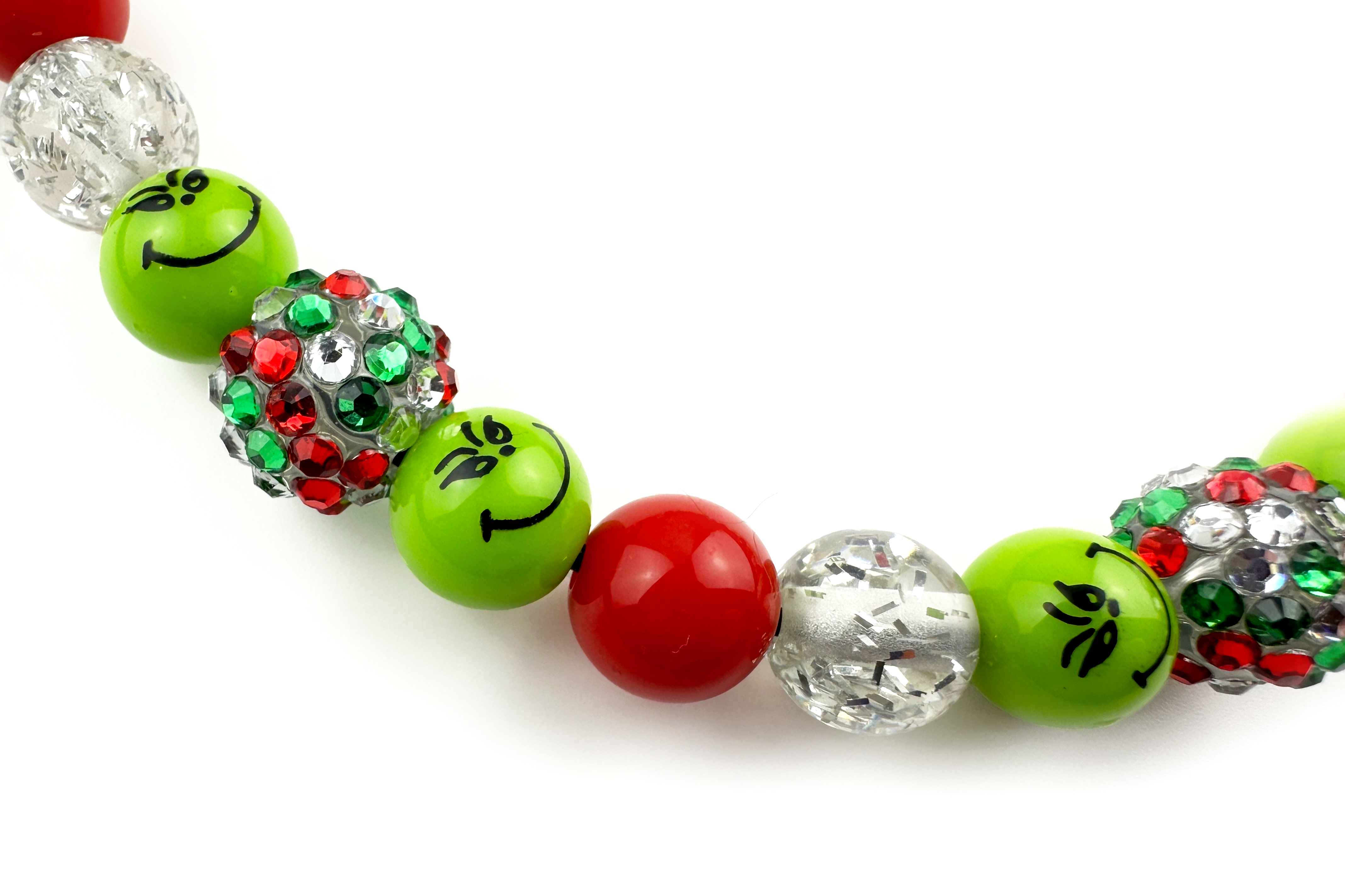 Grinchmas MINI Beaded Dog Collar