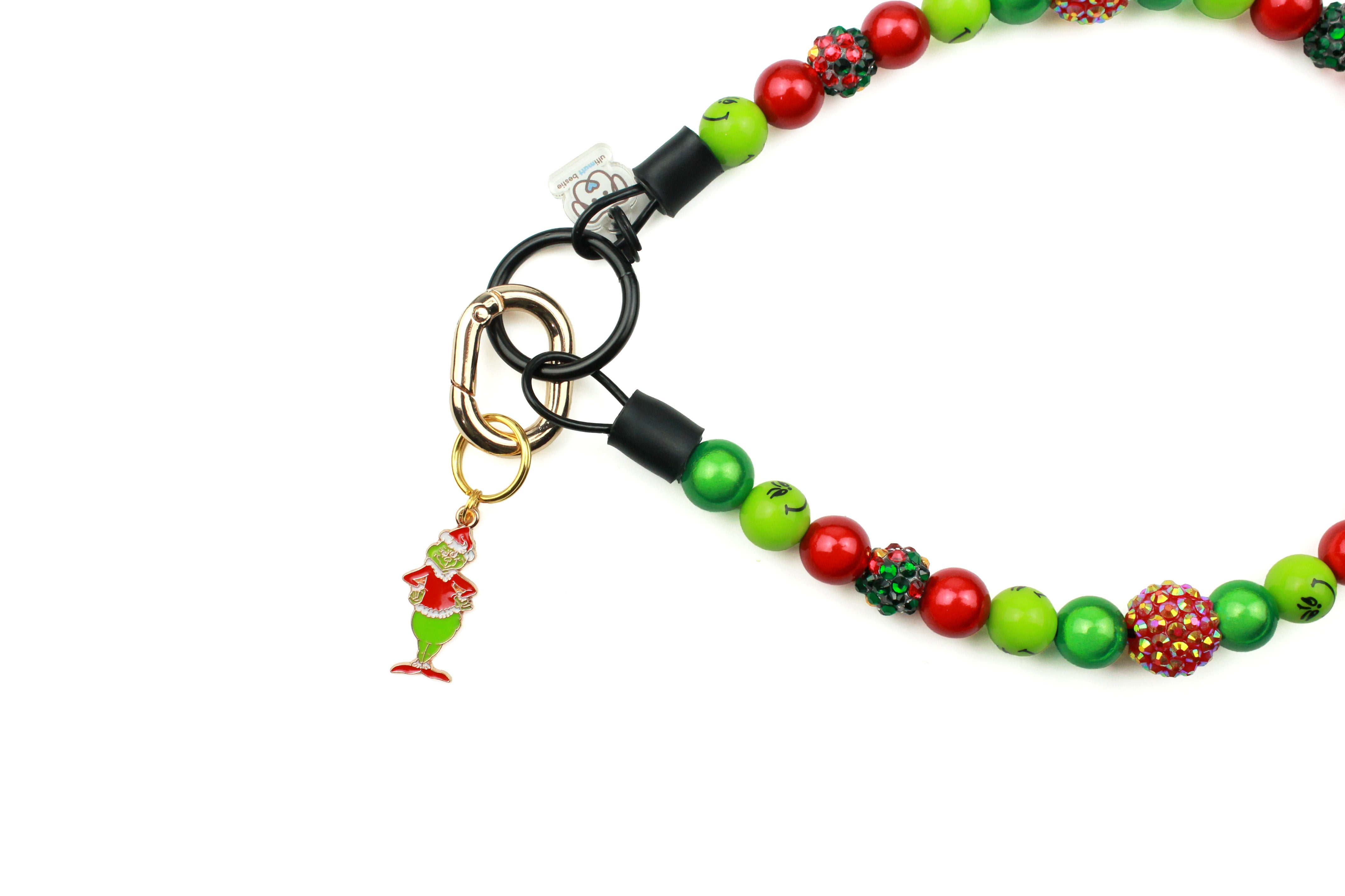Mini Feeling Grinchy Dog Bead Collar