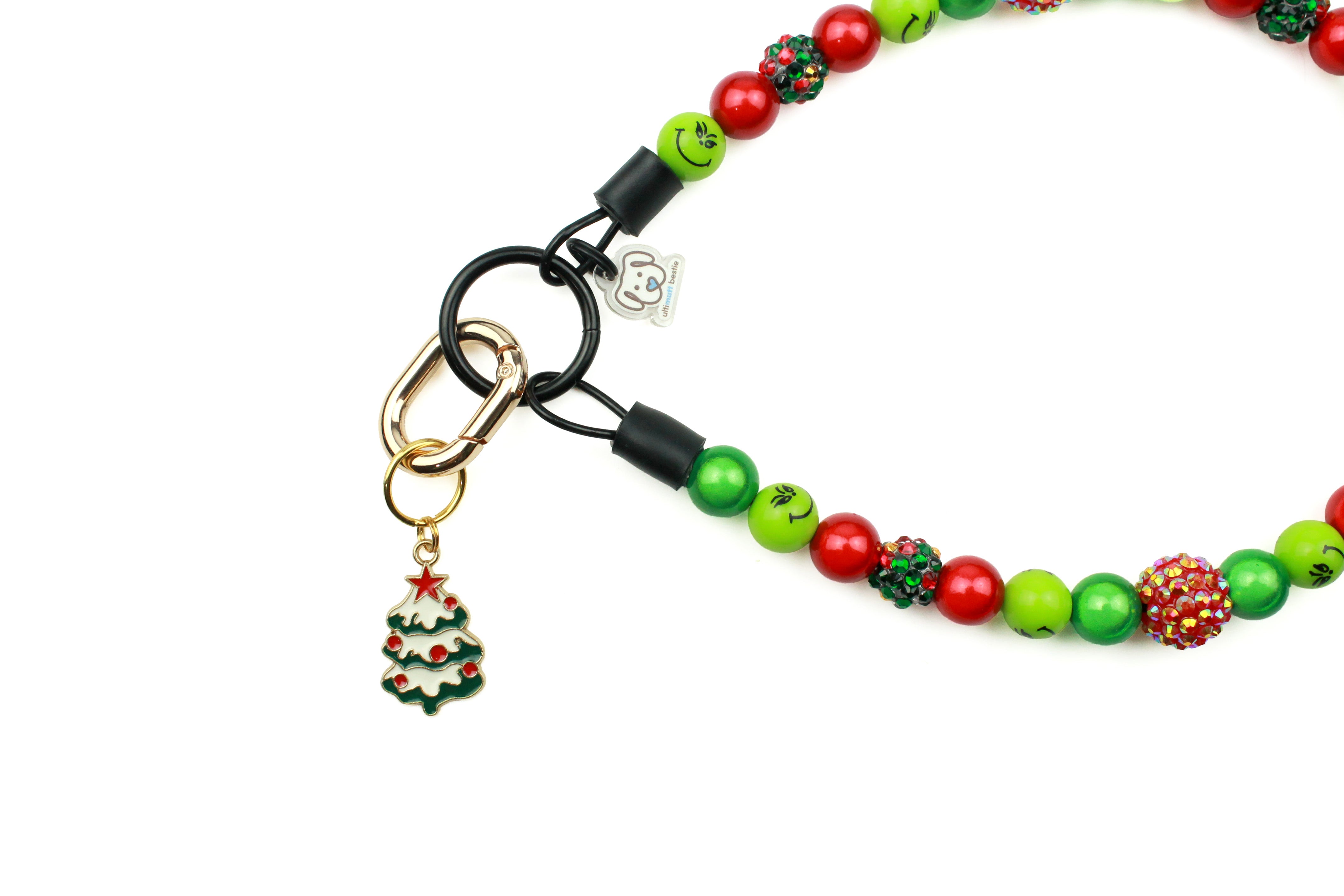 Mini Feeling Grinchy Dog Bead Collar