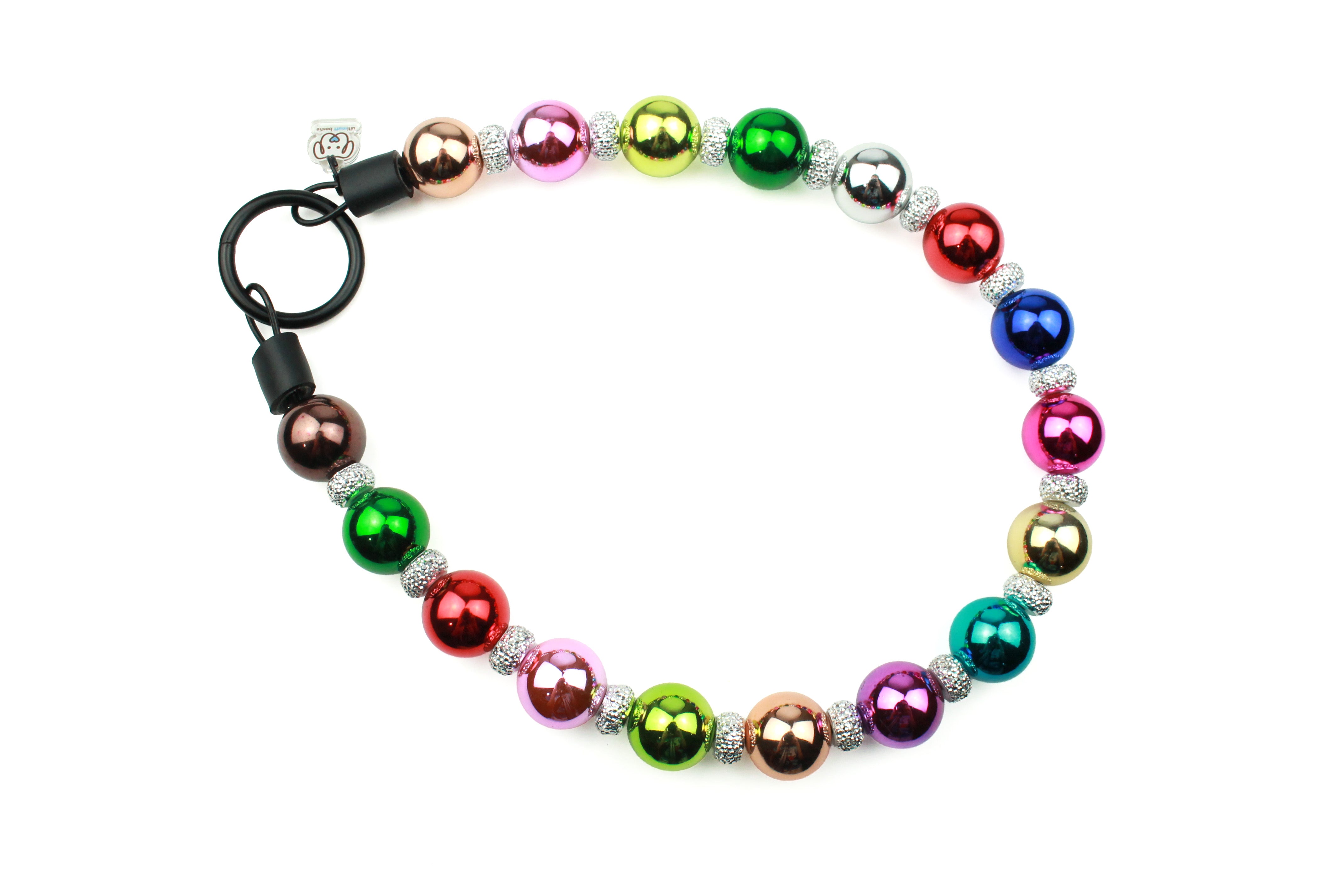 Mirrored Baubles Bead Dog Collar