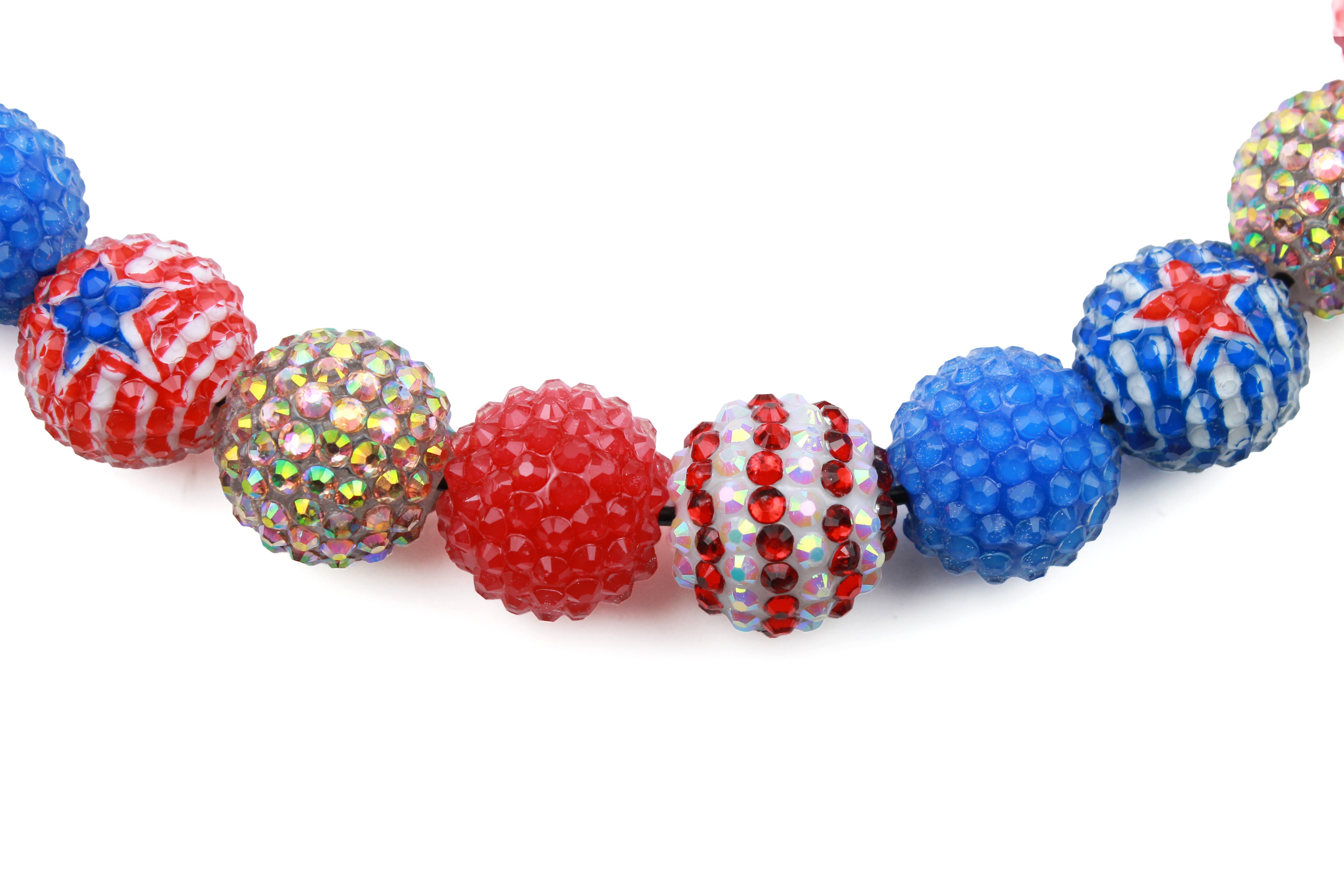 Party Like It's 1776 Bead Dog Collar