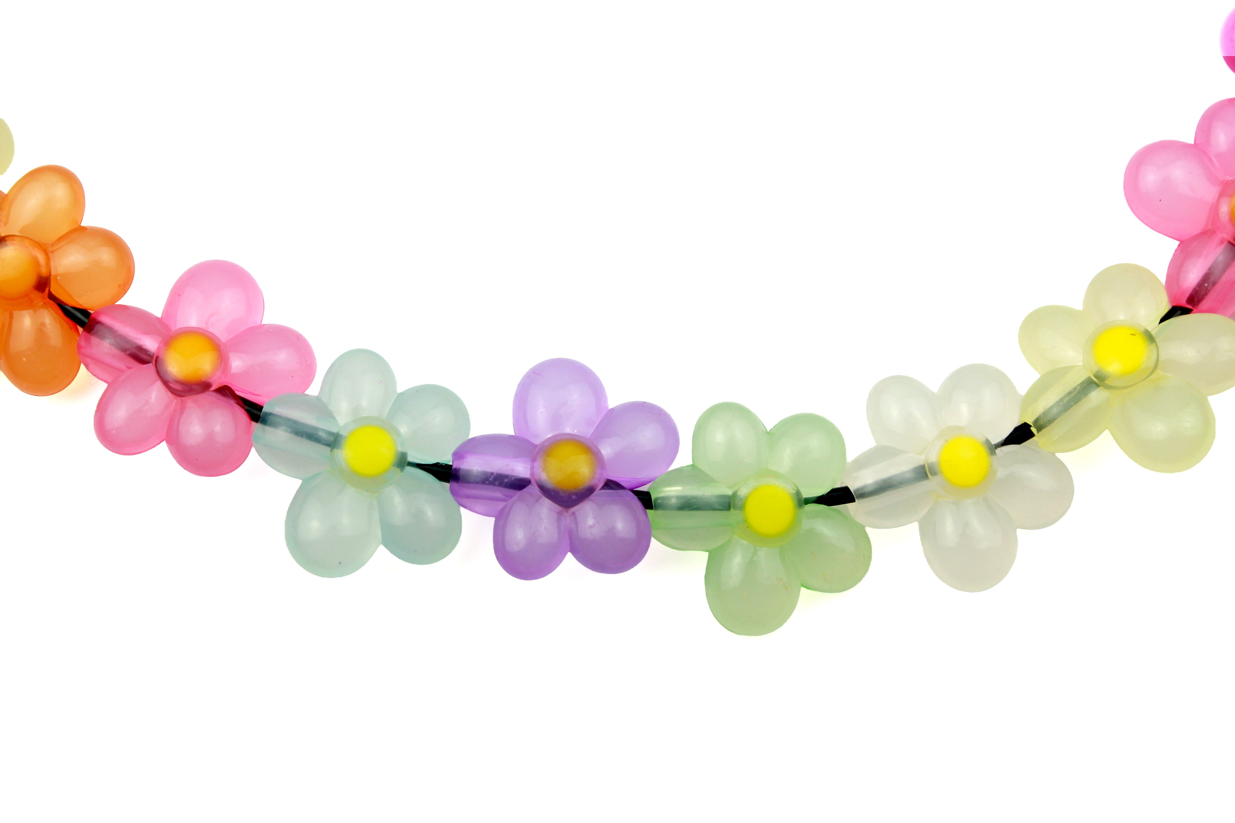 Pastel Bloom Bead Dog Collar