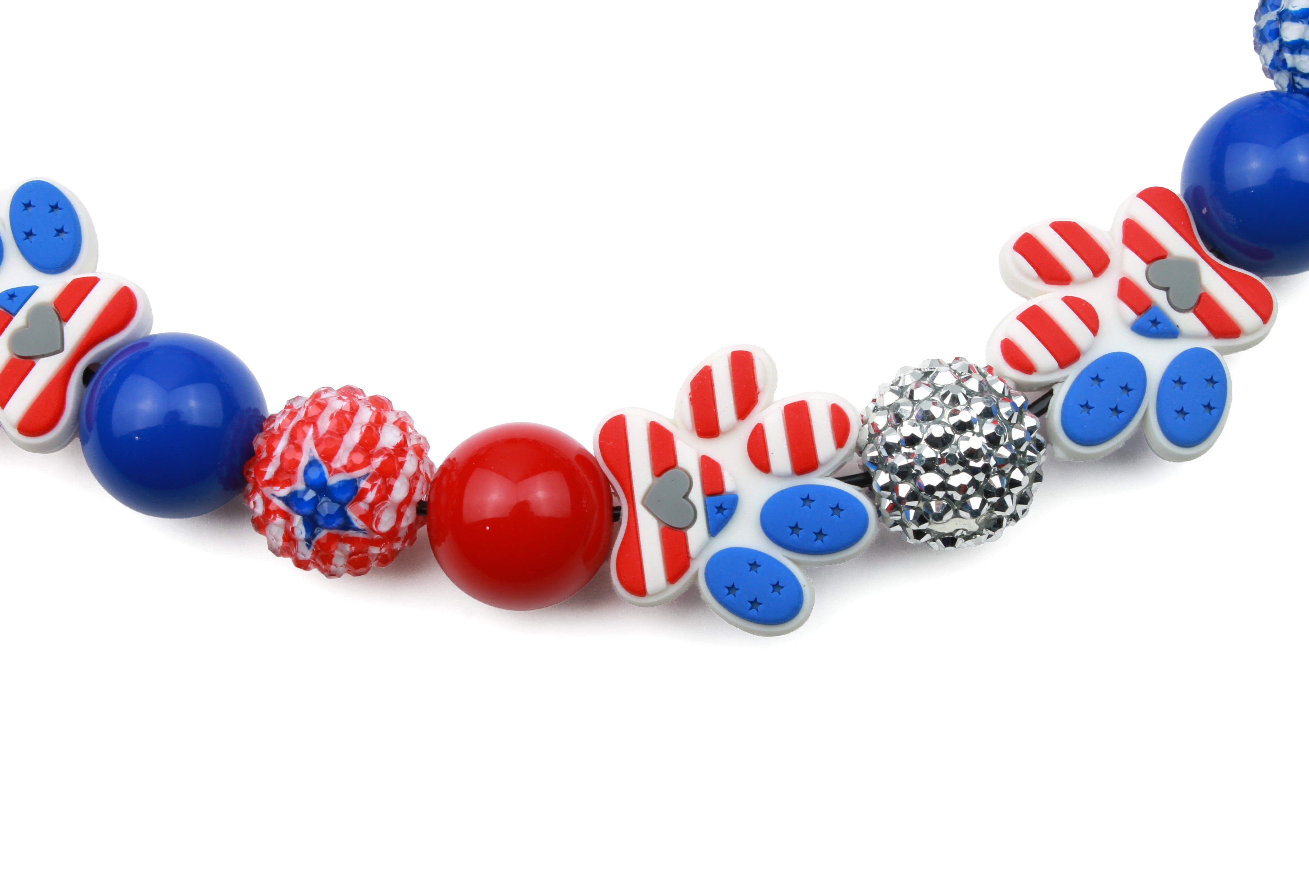 Pawty in the USA Bead Dog Collar