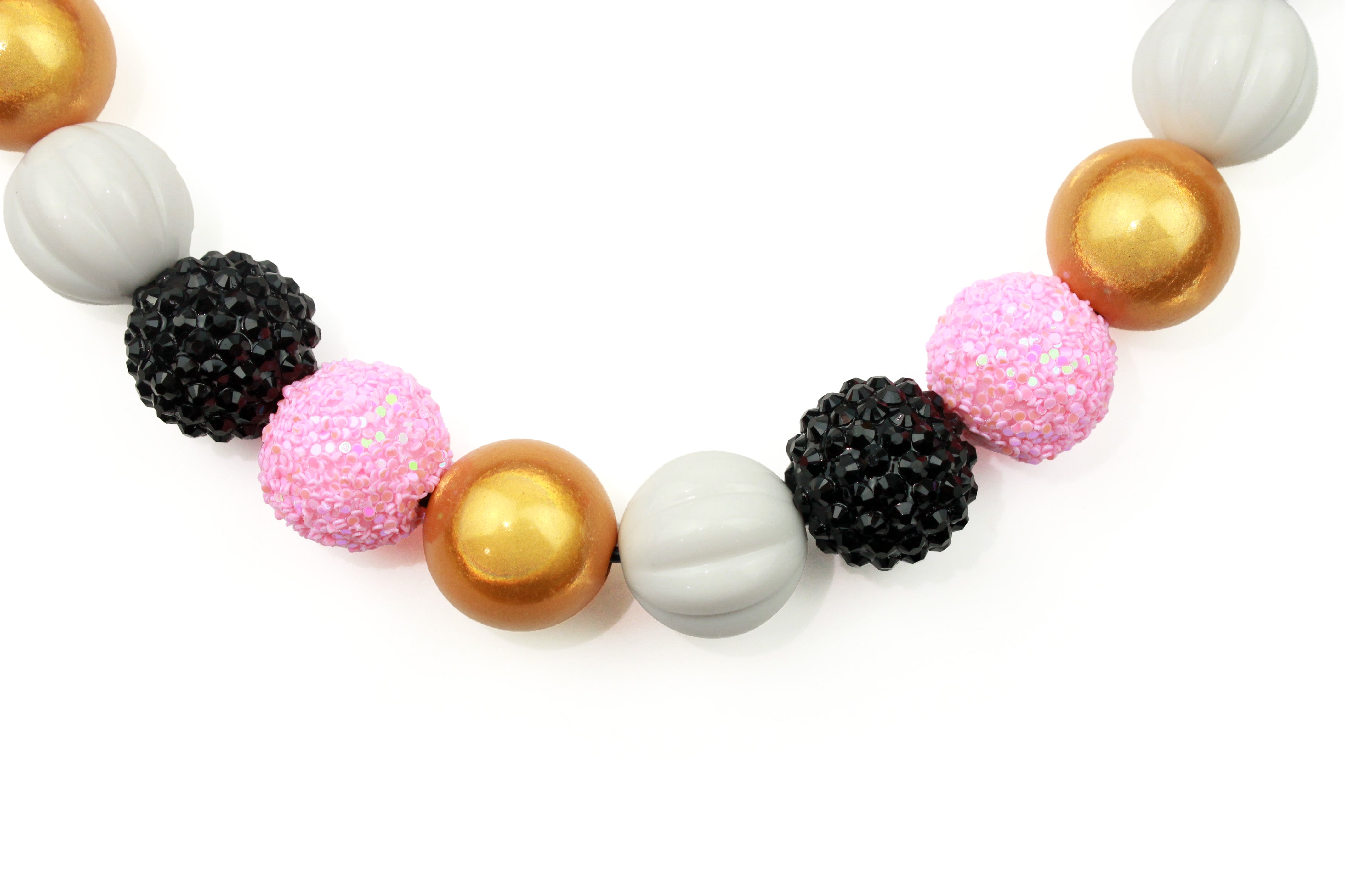 Pink Pumpkin Bead Dog Collar