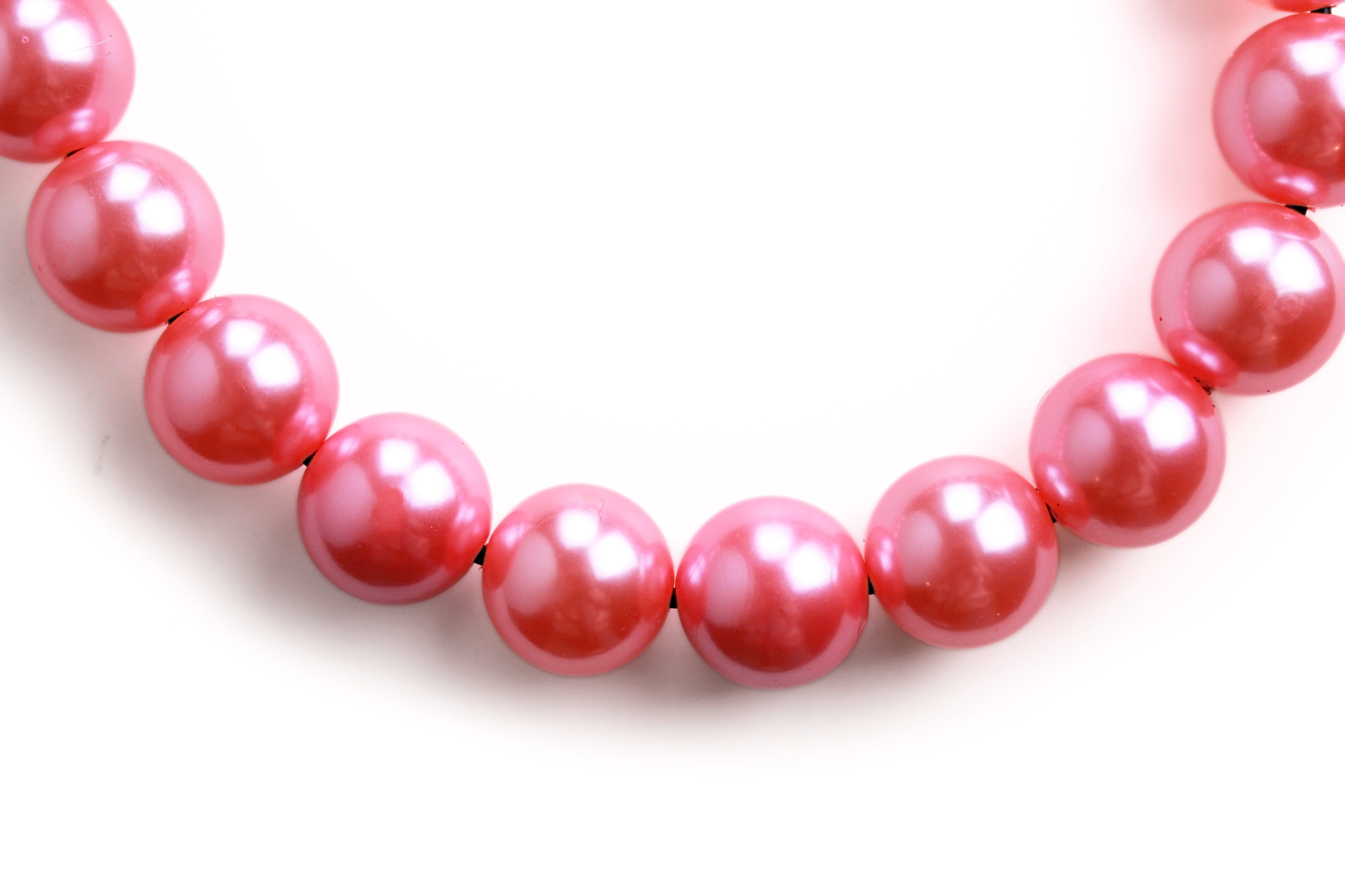 Playful Pink JUMBO Pearl Bead Collar