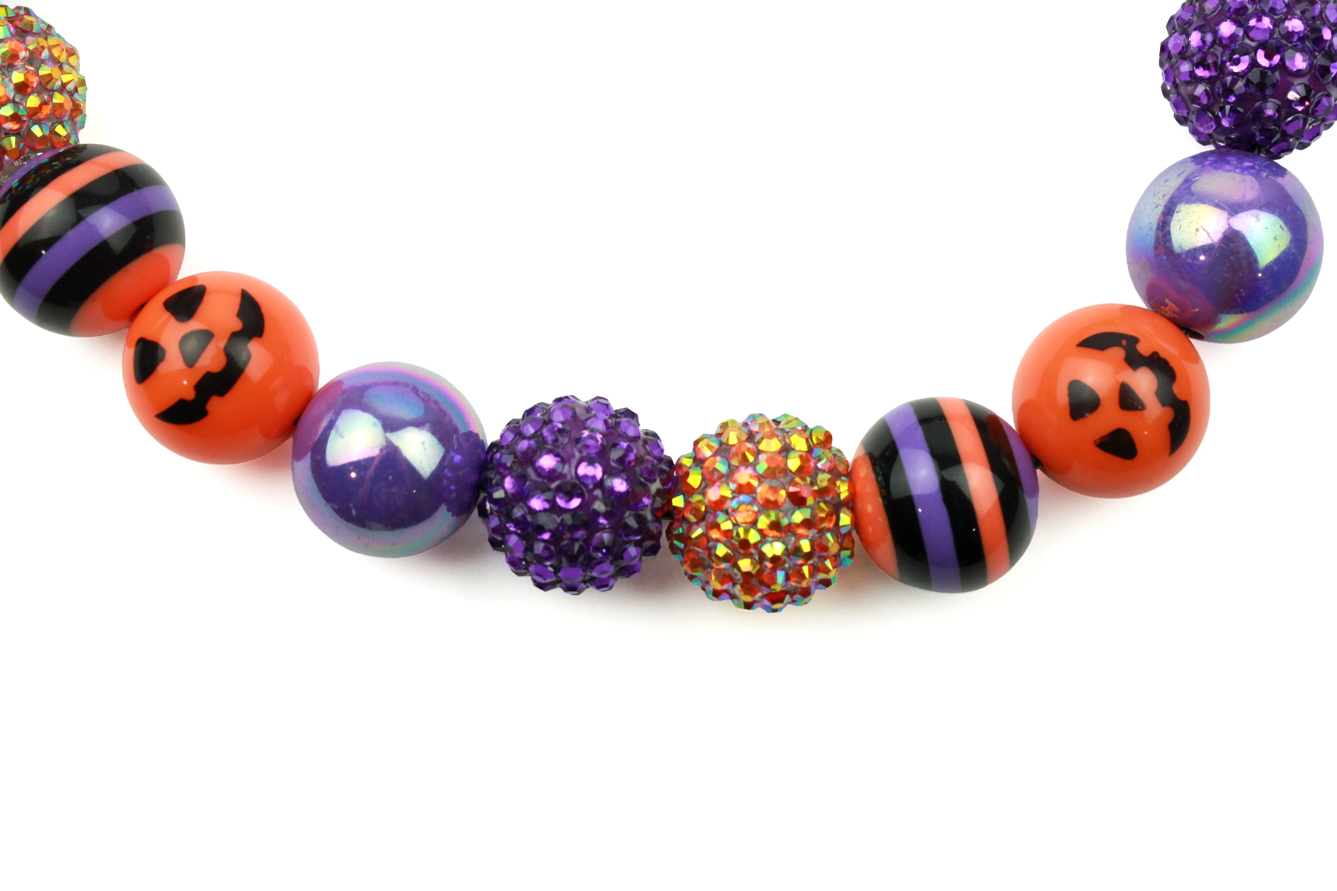 Pumpkin Pop Bead Dog Collar