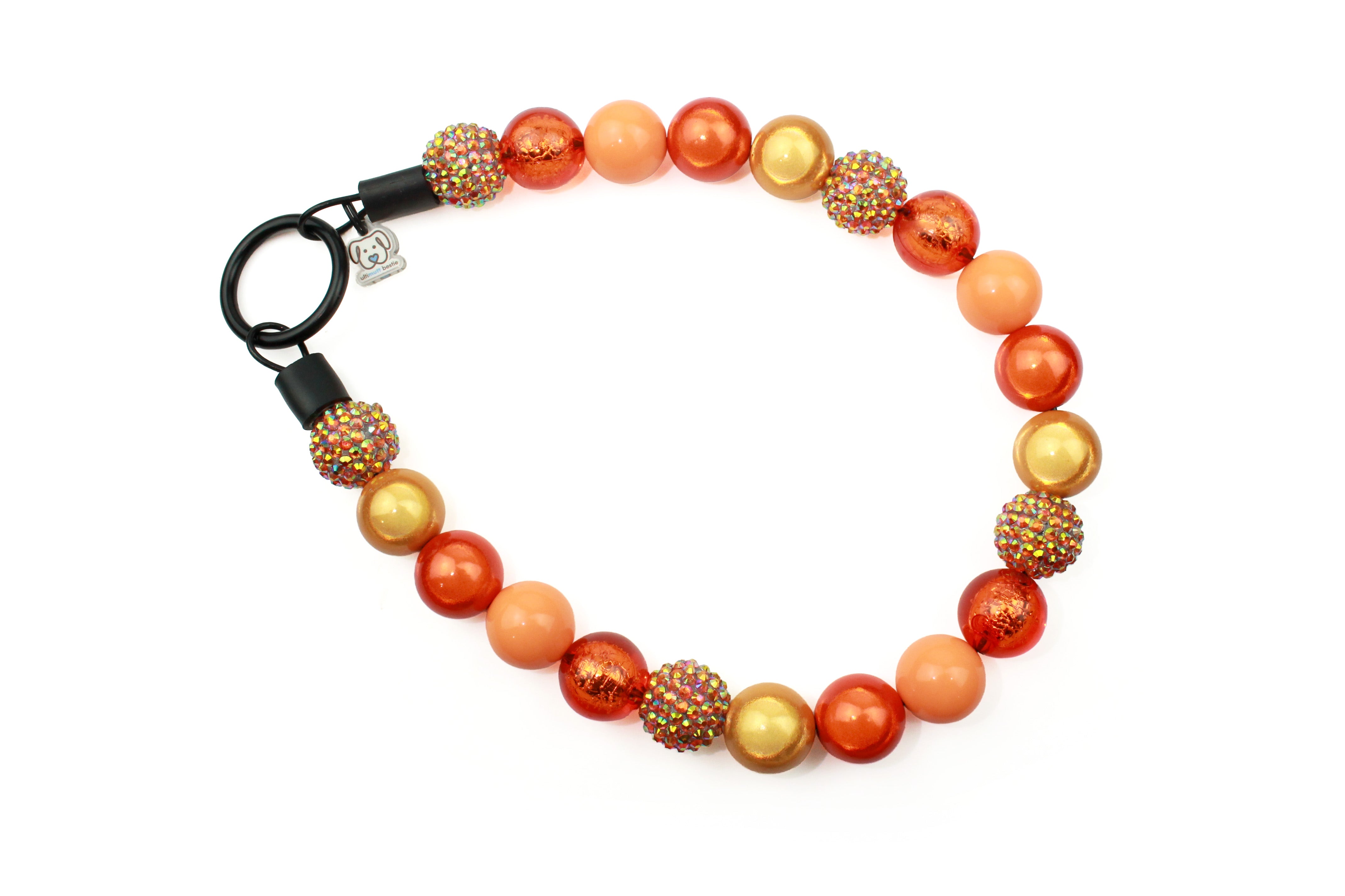 Pumpkin Spice Bead Dog Collar