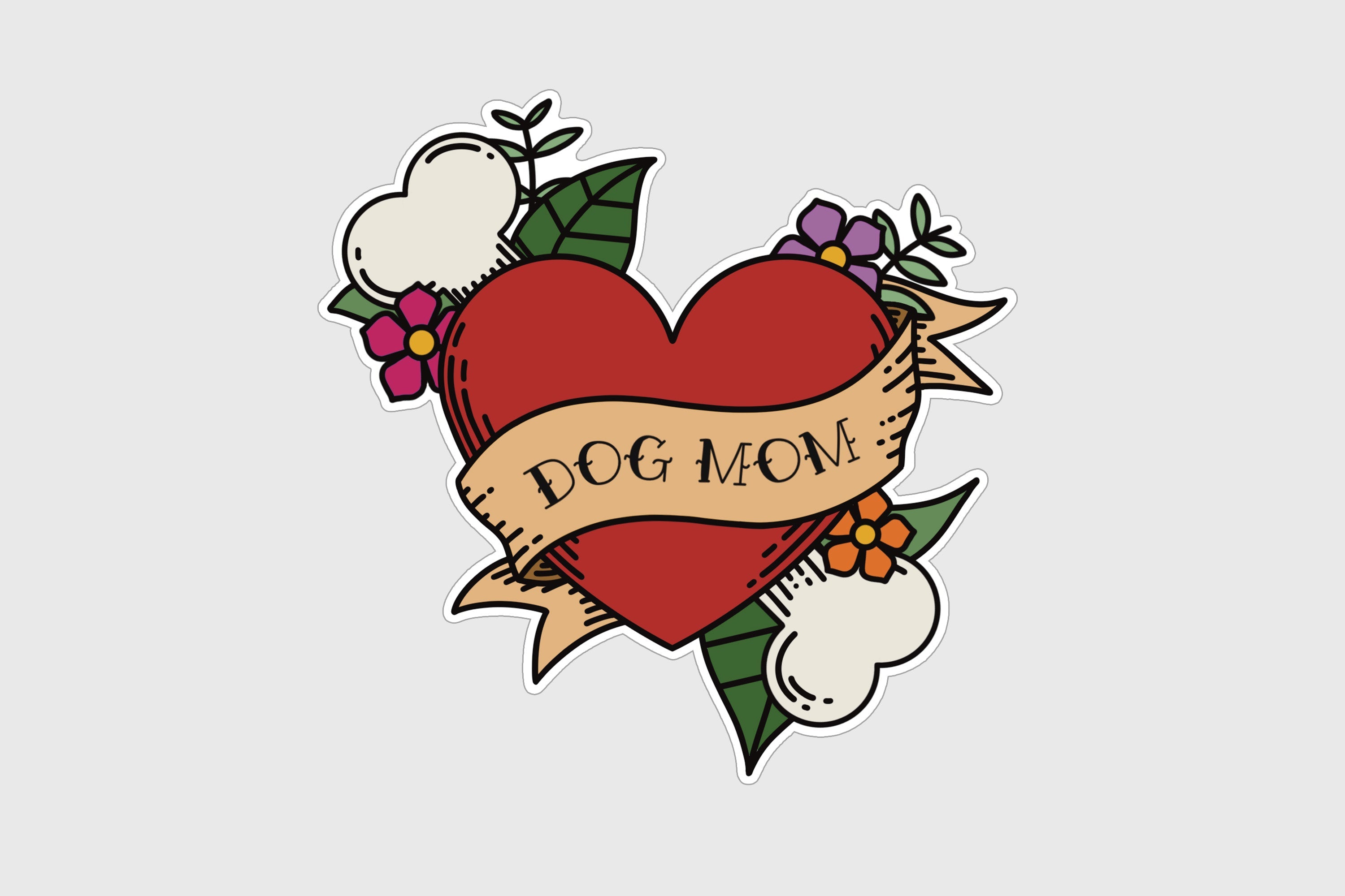 Retro Dog Mom Sticker