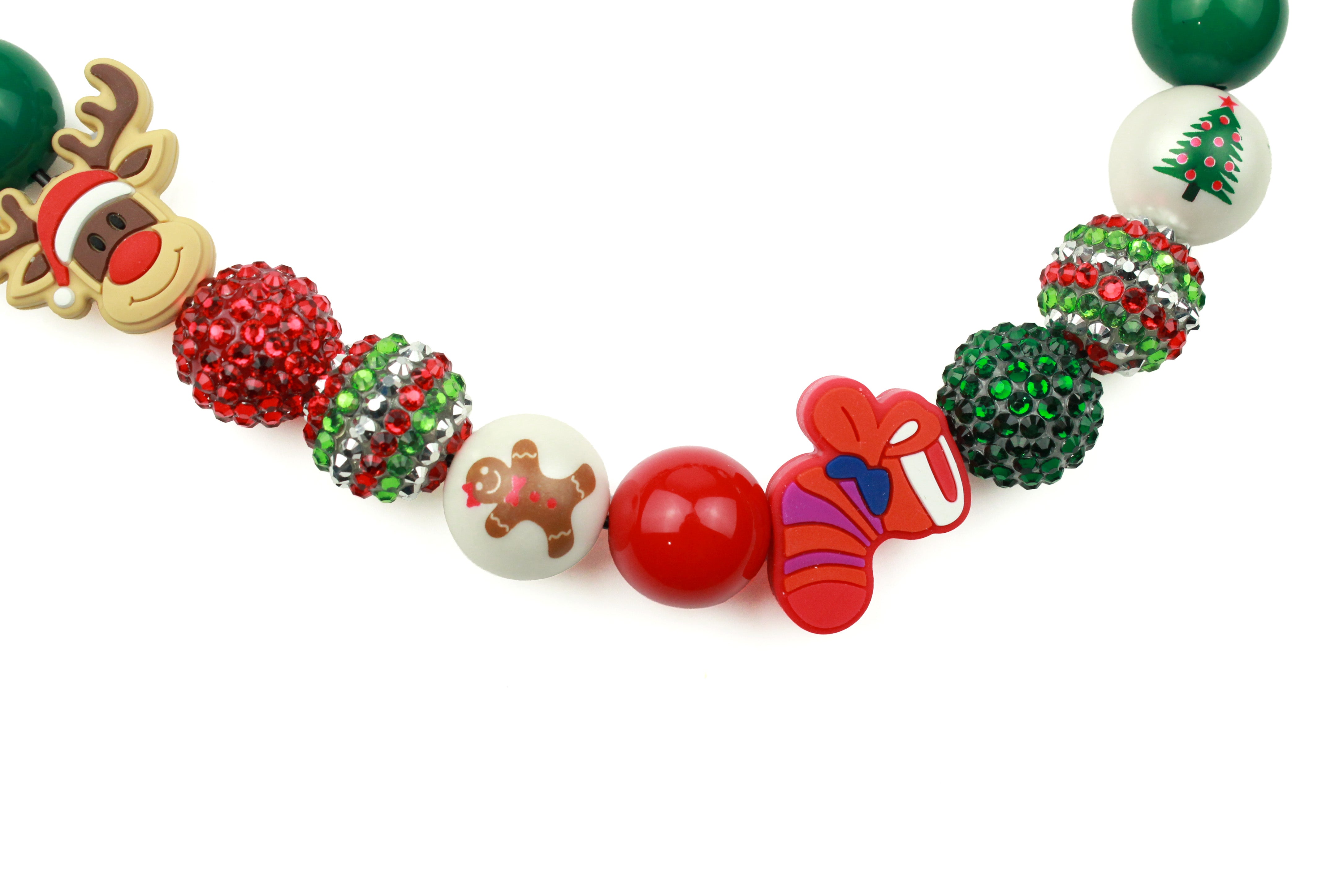 Santa's On His Way Bead Dog Collar